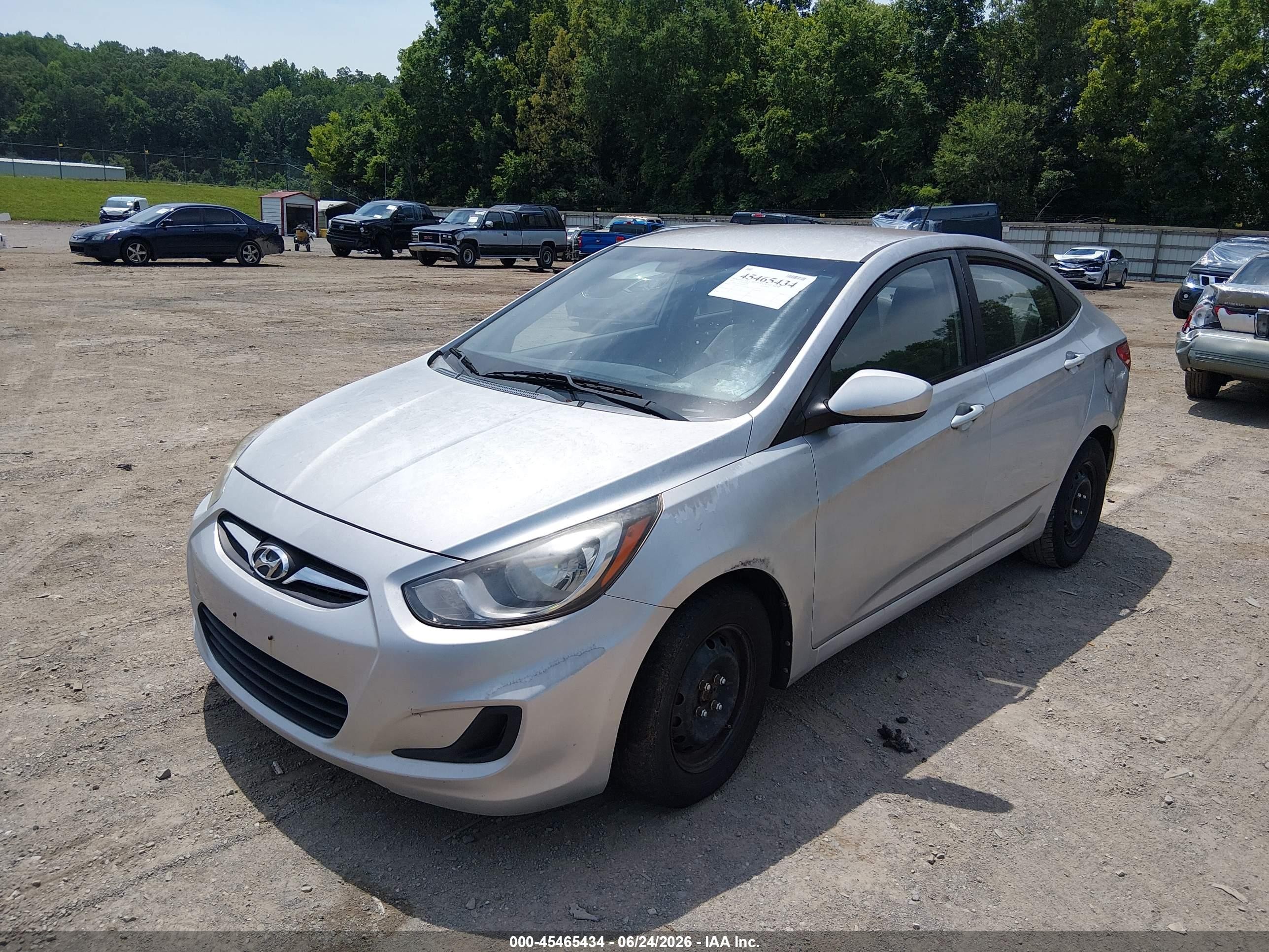 2013 Hyundai Accent Gls Silver vin: KMHCT4AE7DU459557