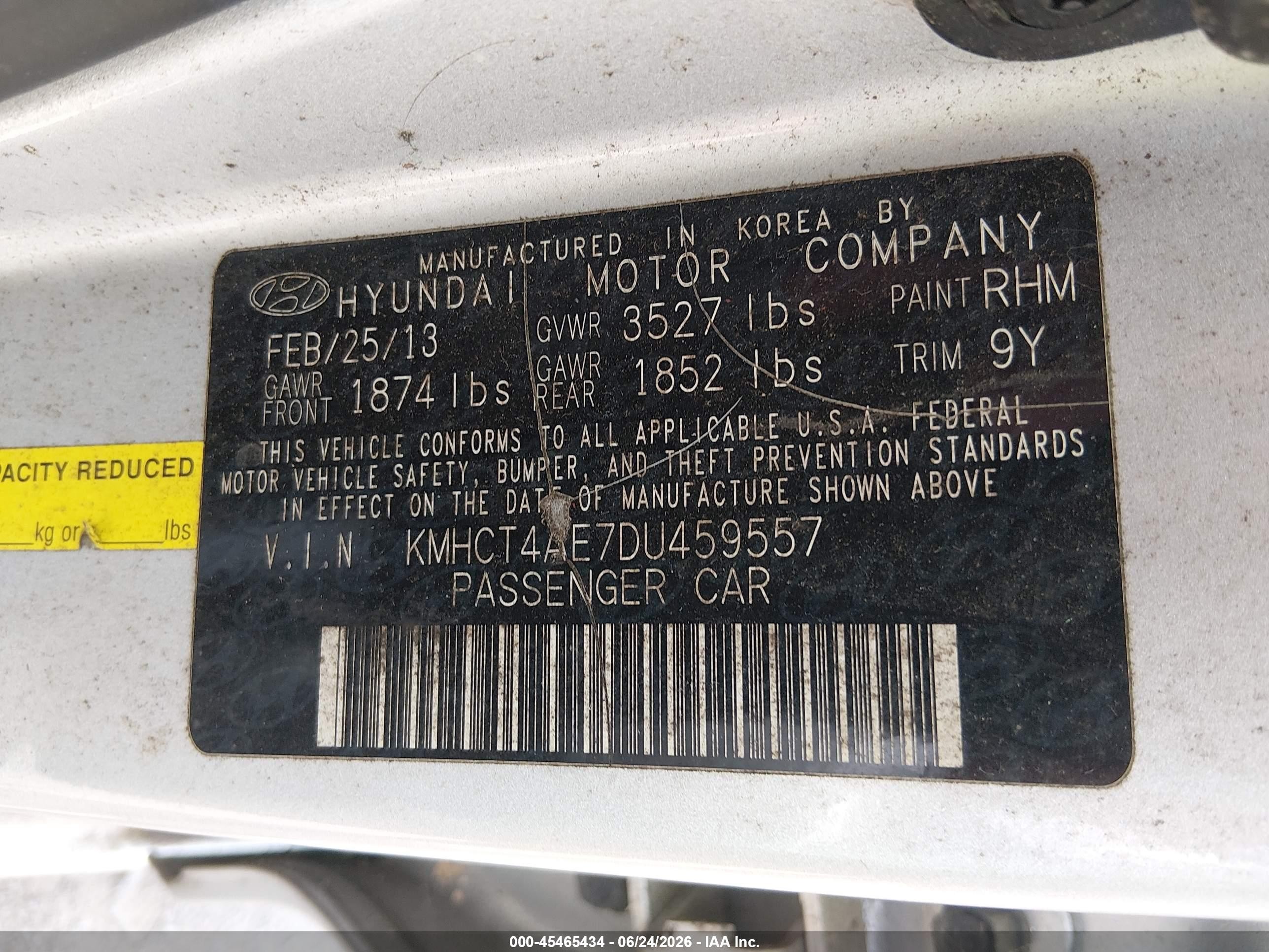 2013 Hyundai Accent Gls Silver vin: KMHCT4AE7DU459557