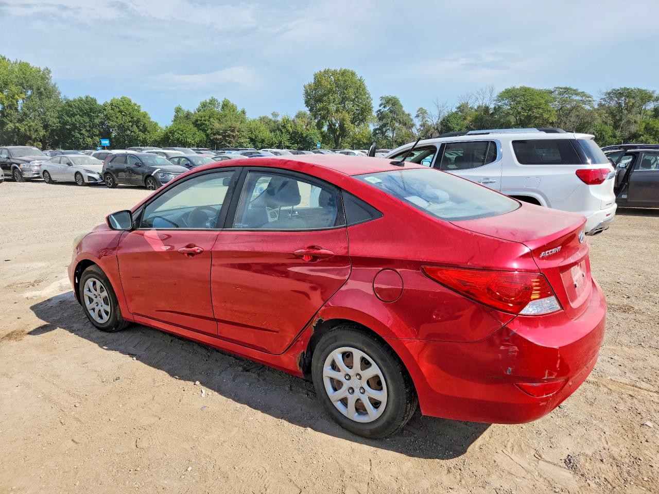 2013 Hyundai Accent Gls Red vin: KMHCT4AE7DU494812
