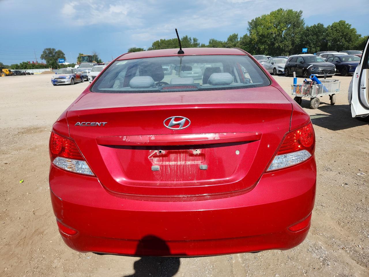 2013 Hyundai Accent Gls Red vin: KMHCT4AE7DU494812