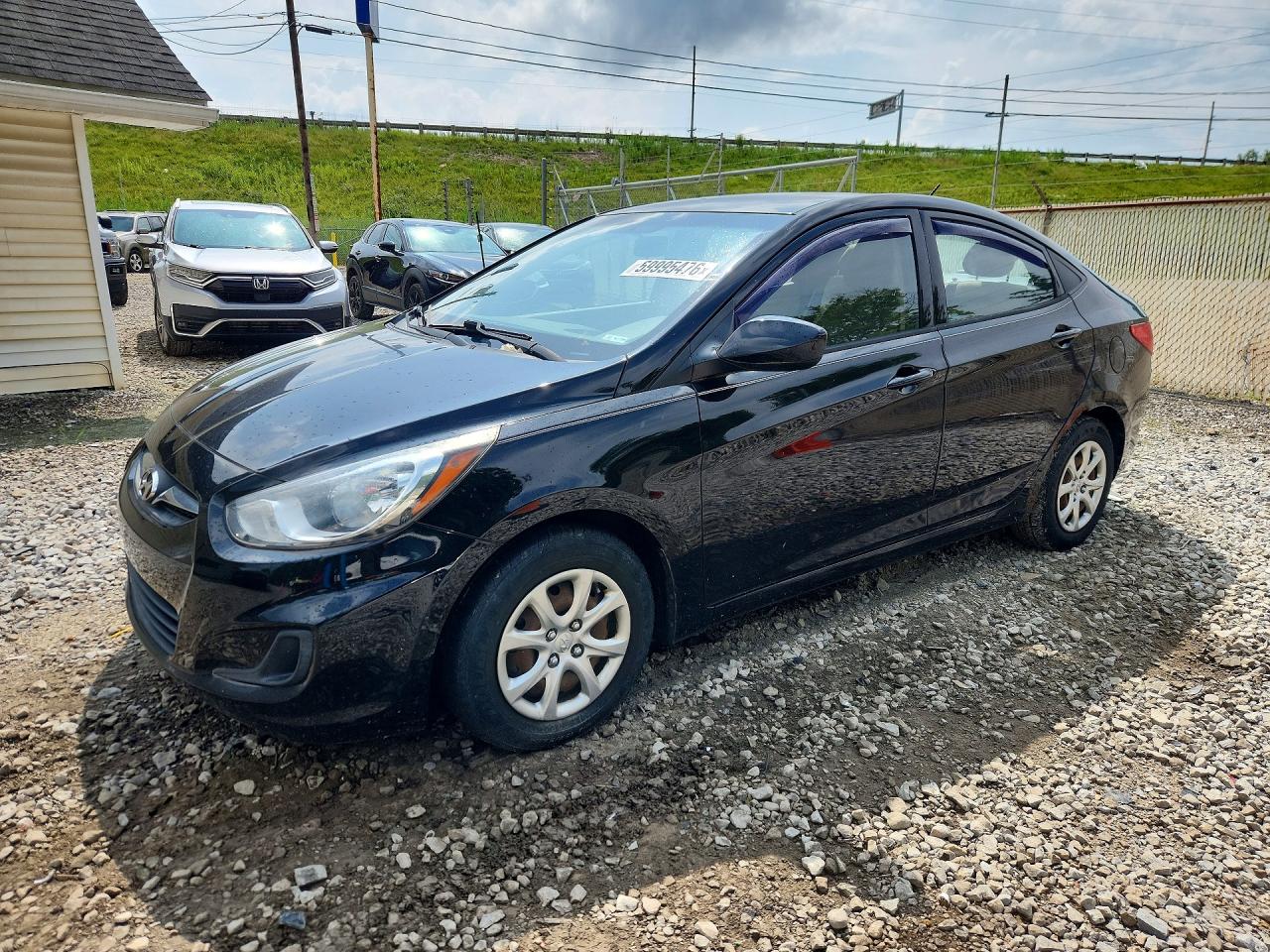 2013 Hyundai Accent Gls Black vin: KMHCT4AE7DU584901