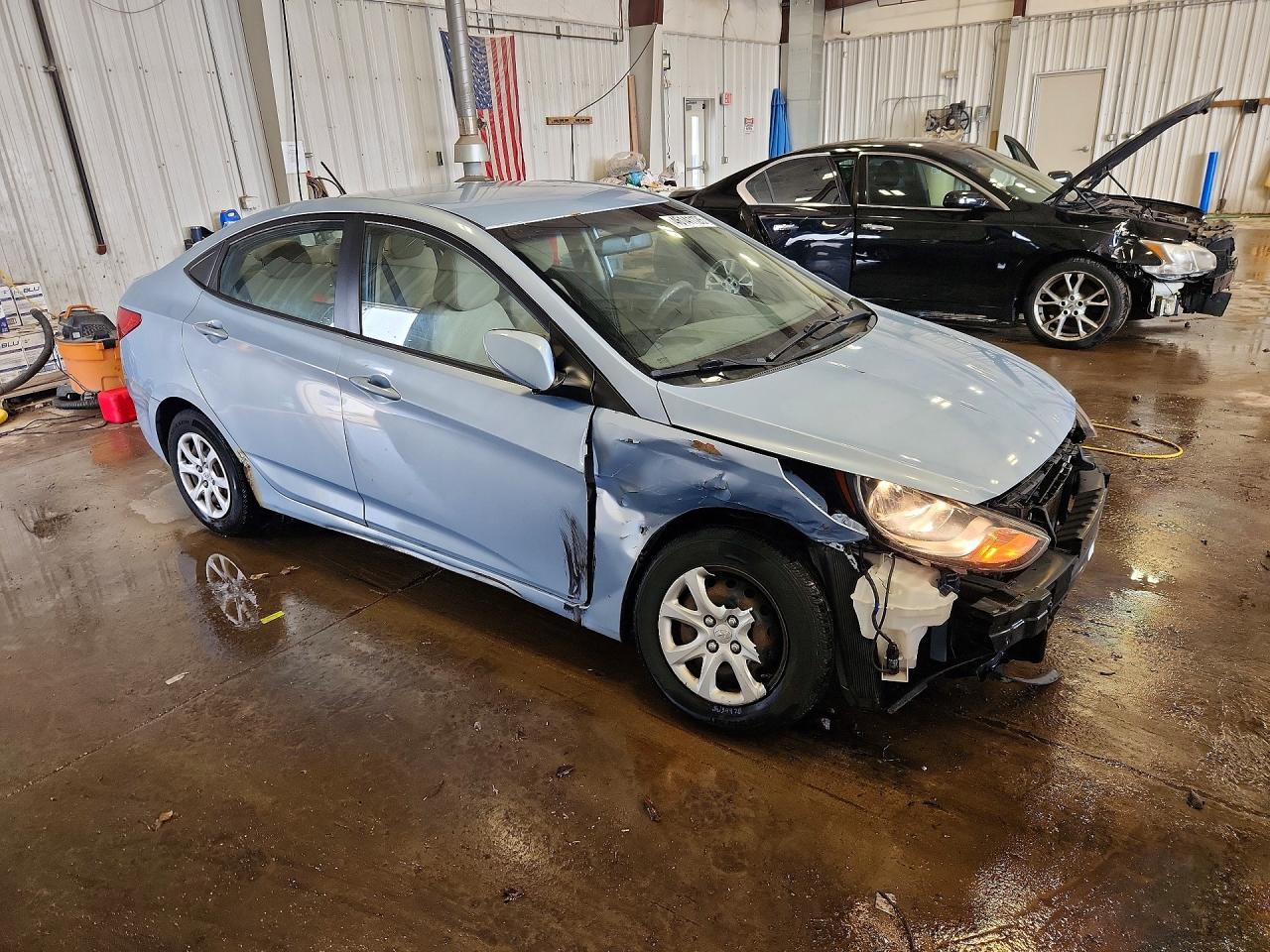 2014 Hyundai Accent Gls Blue vin: KMHCT4AE7EU686362