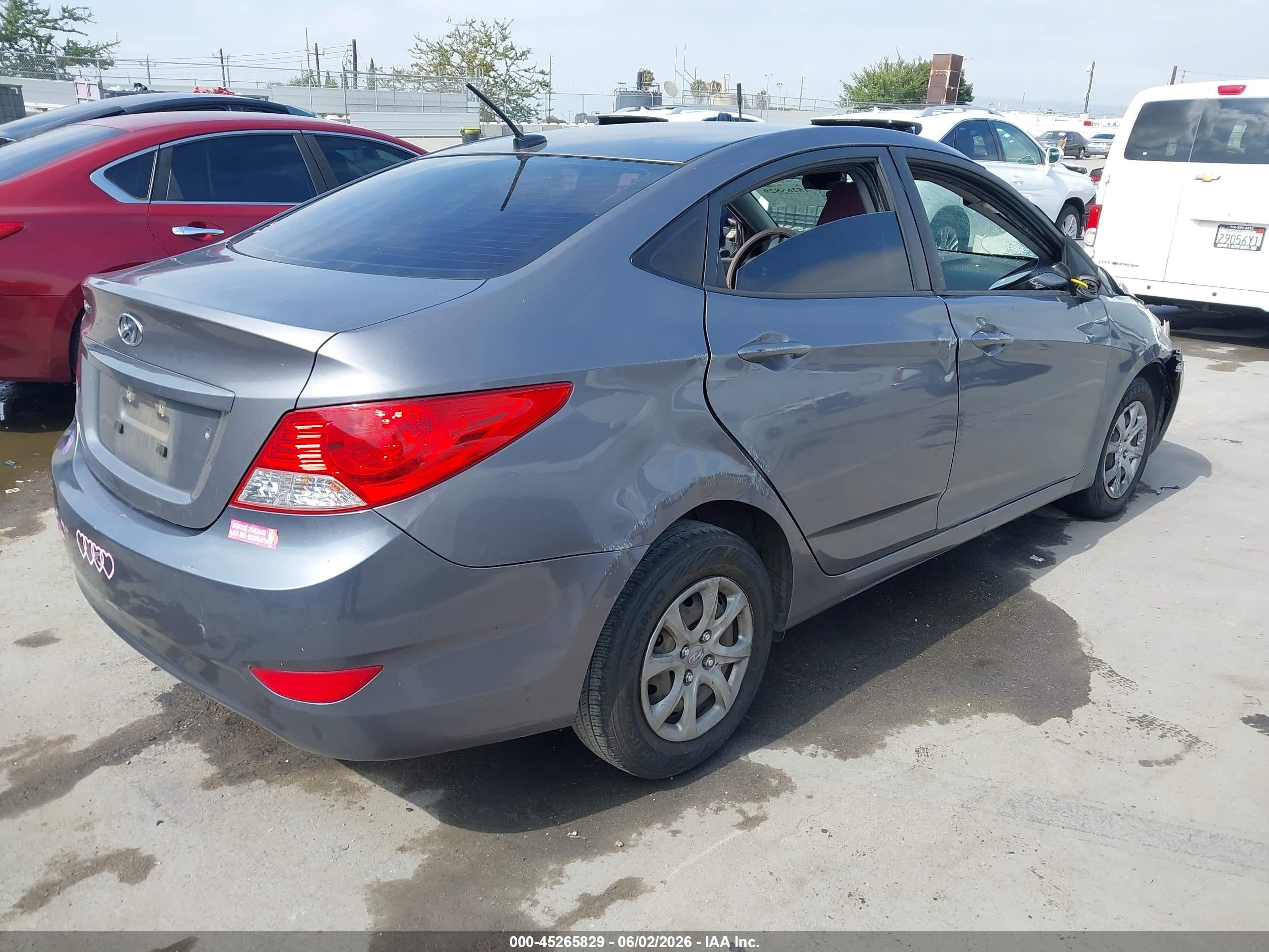 2014 Hyundai Accent Gls Gray vin: KMHCT4AE7EU698401