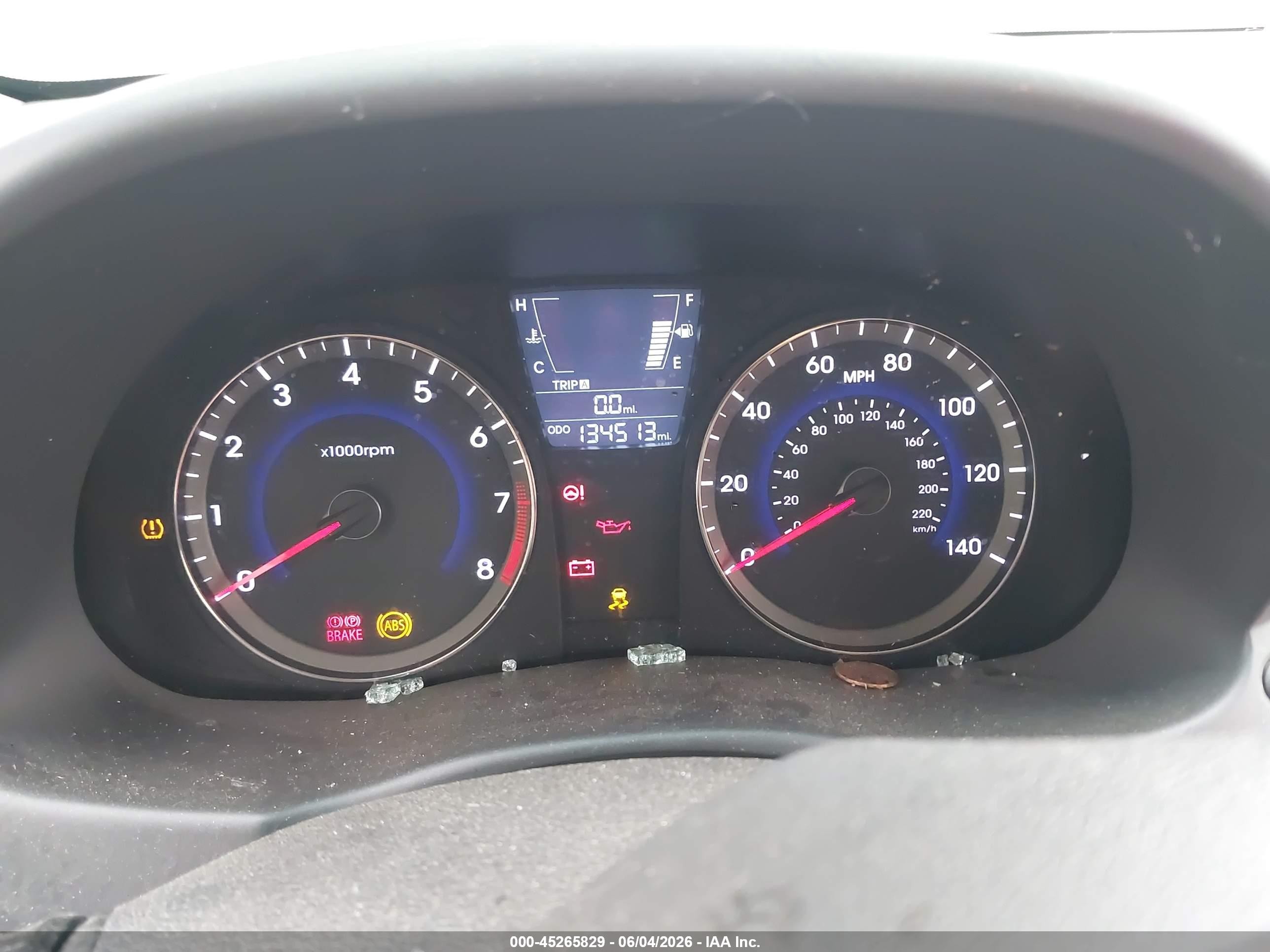 2014 Hyundai Accent Gls Gray vin: KMHCT4AE7EU698401
