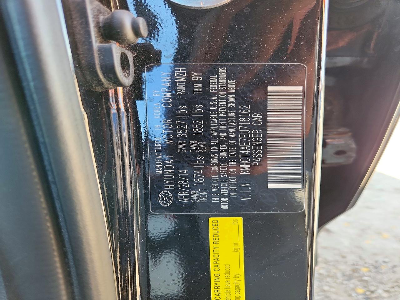 2014 Hyundai Accent Gls Черный vin: KMHCT4AE7EU718162