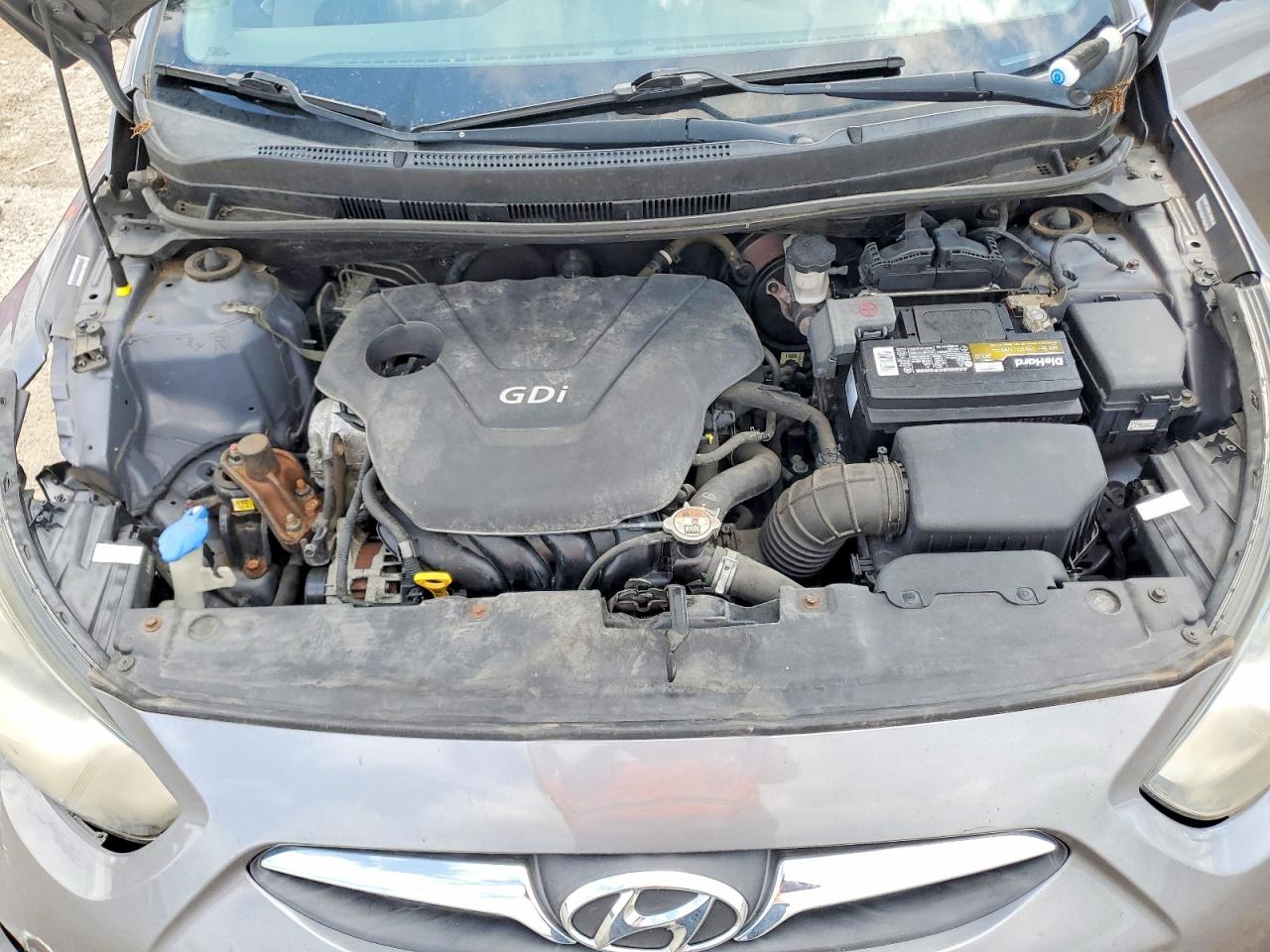 2014 Hyundai Accent Gls Gray vin: KMHCT4AE7EU743739