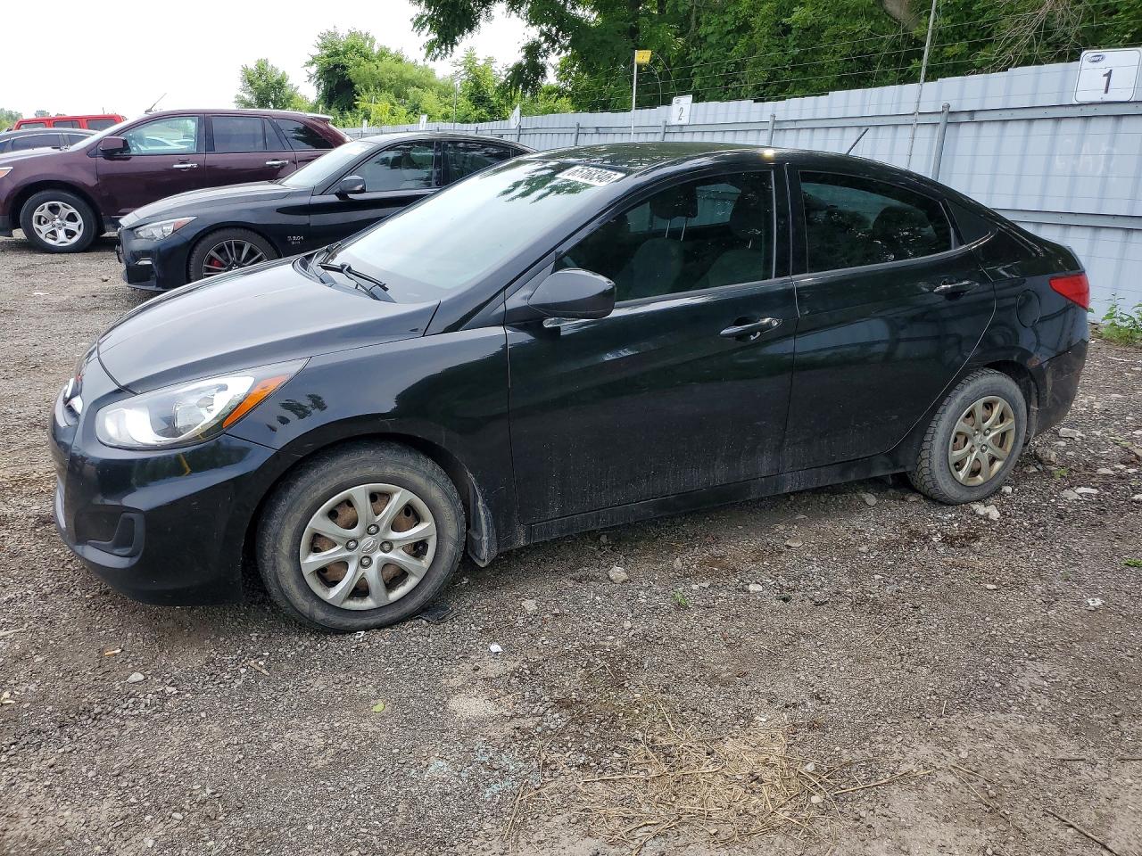 2014 Hyundai Accent Gls Black vin: KMHCT4AE7EU772268