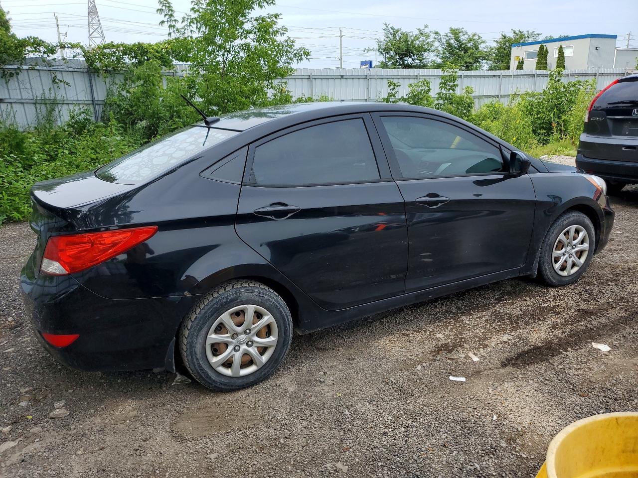 2014 Hyundai Accent Gls Black vin: KMHCT4AE7EU772268