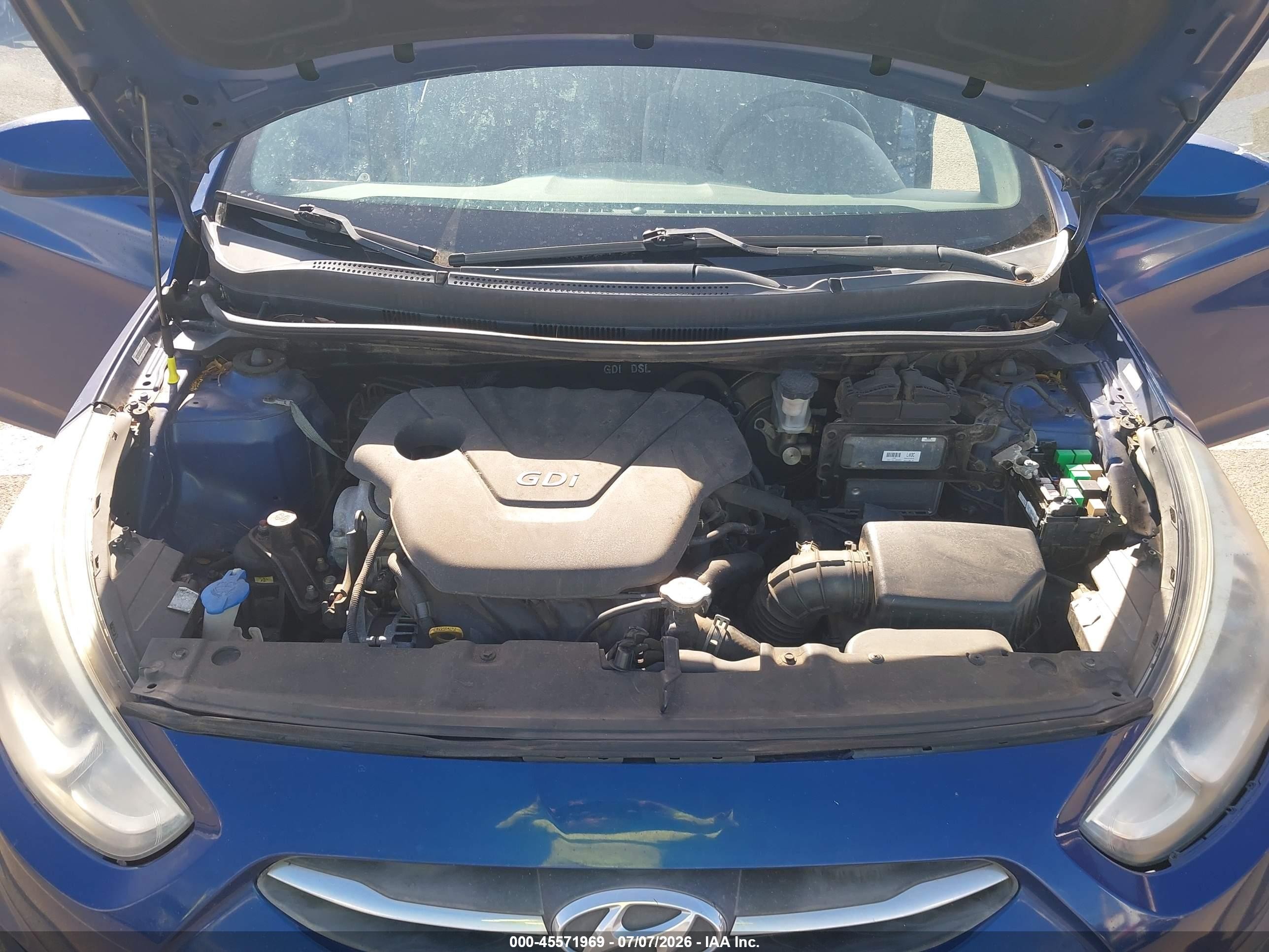 2015 Hyundai Accent Gls Blue vin: KMHCT4AE7FU793638