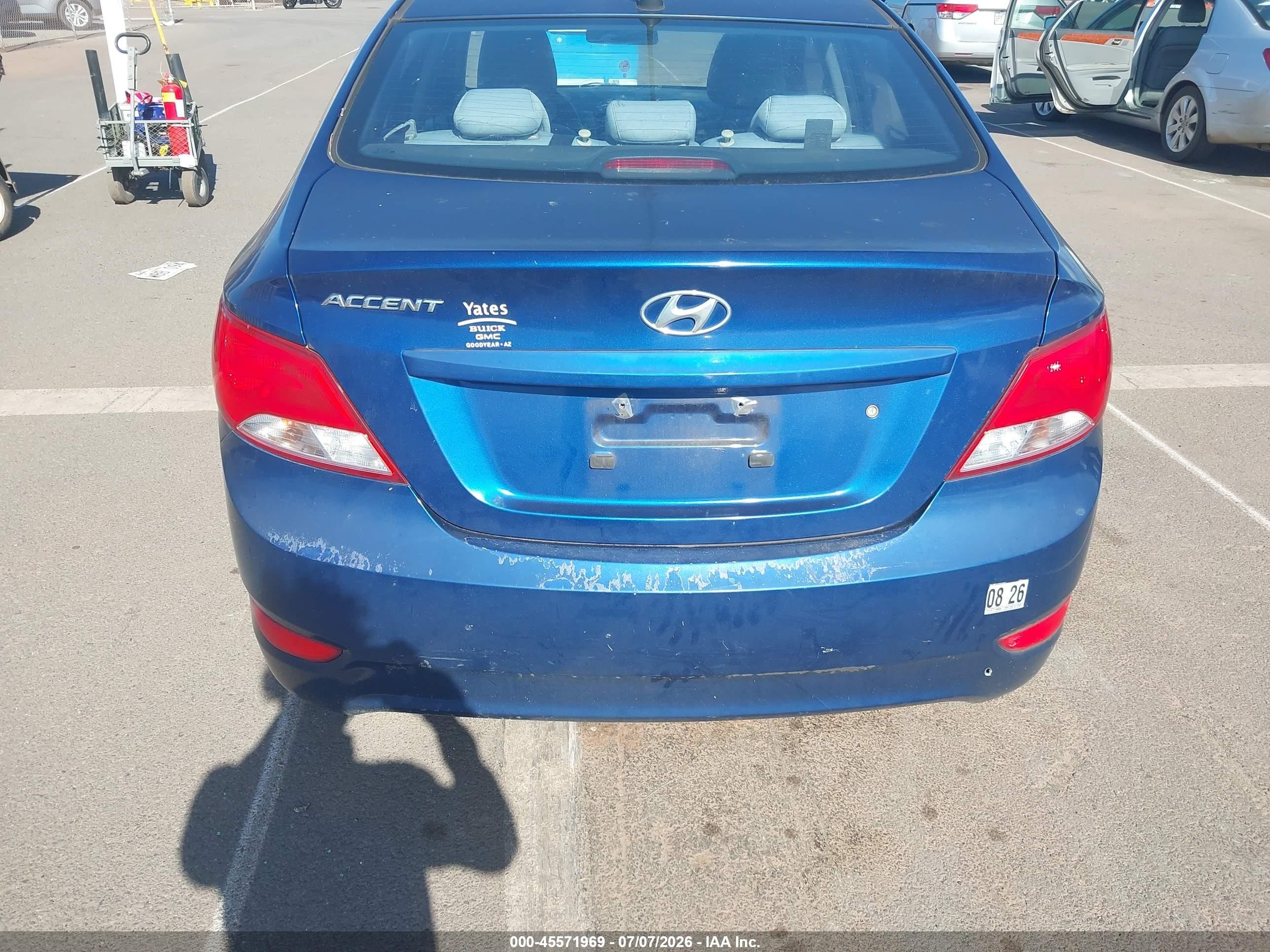 2015 Hyundai Accent Gls Blue vin: KMHCT4AE7FU793638