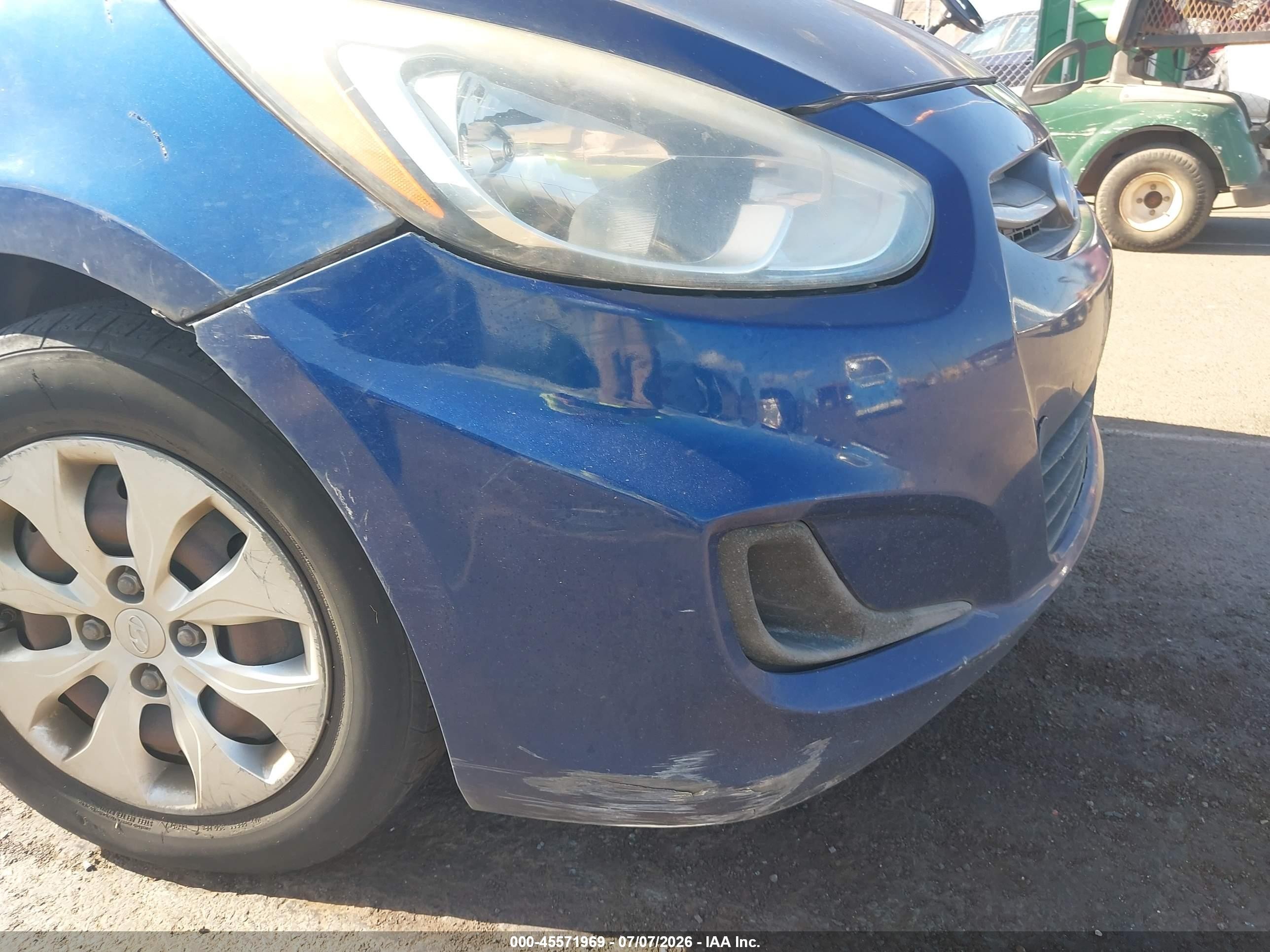 2015 Hyundai Accent Gls Blue vin: KMHCT4AE7FU793638