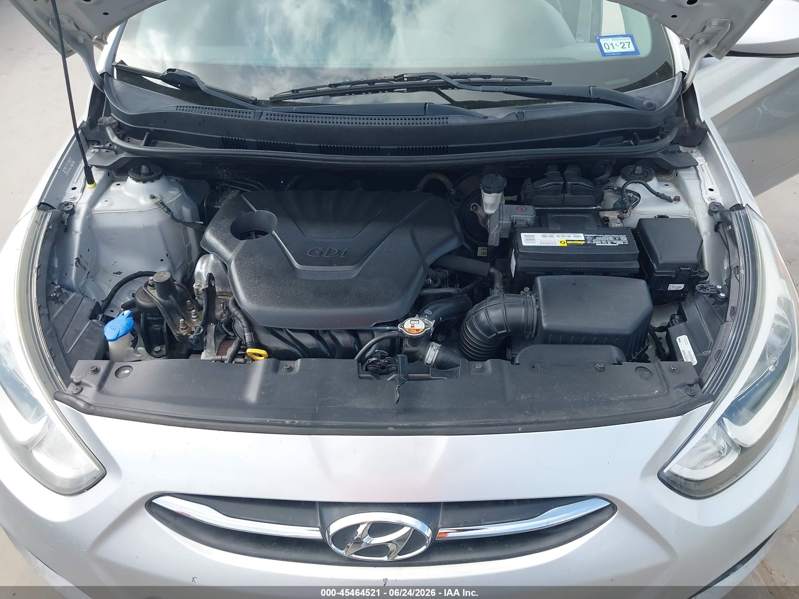 2015 Hyundai Accent Gls Silver vin: KMHCT4AE7FU806386