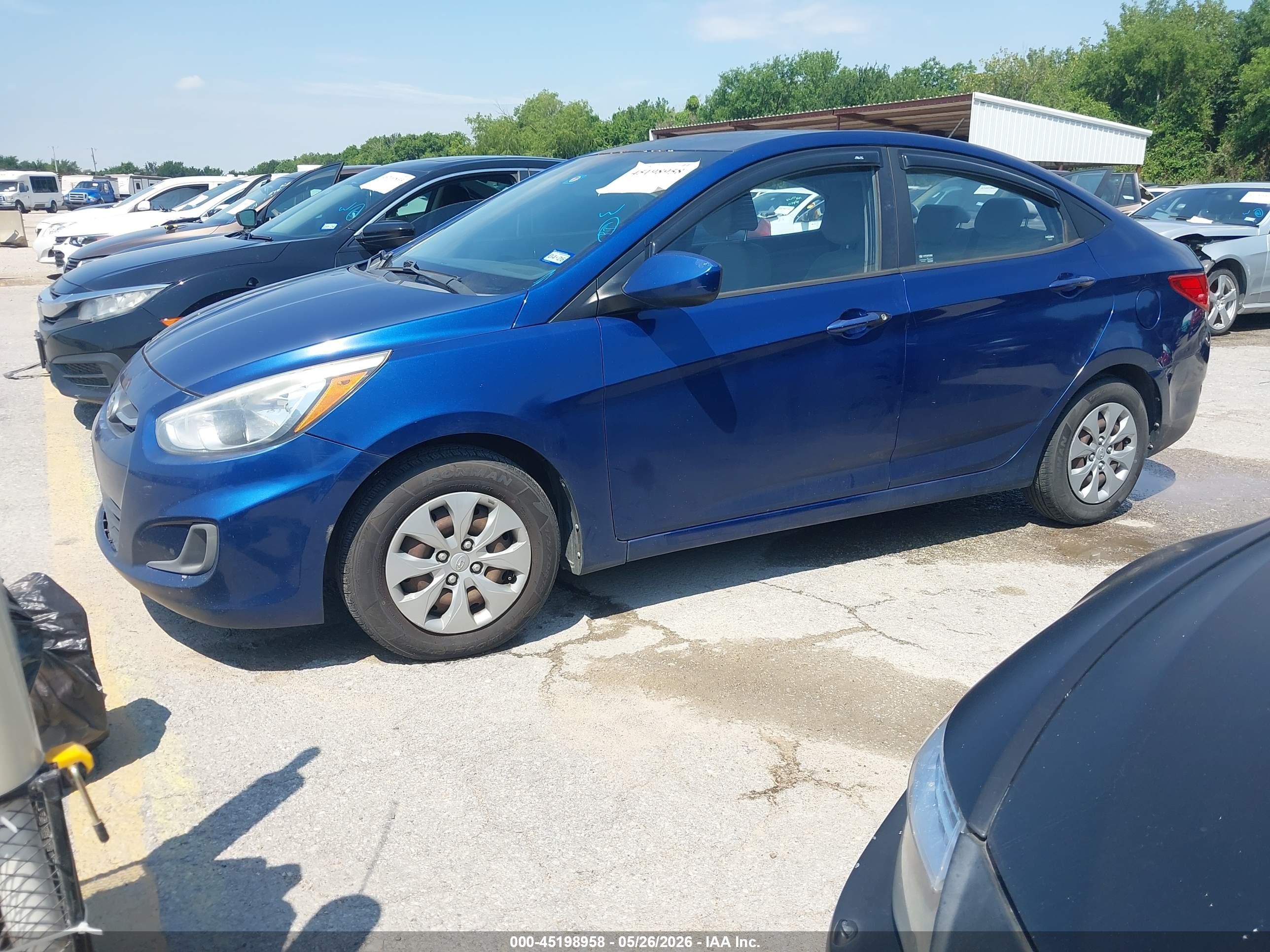 2015 Hyundai Accent Gls Blue vin: KMHCT4AE7FU816996