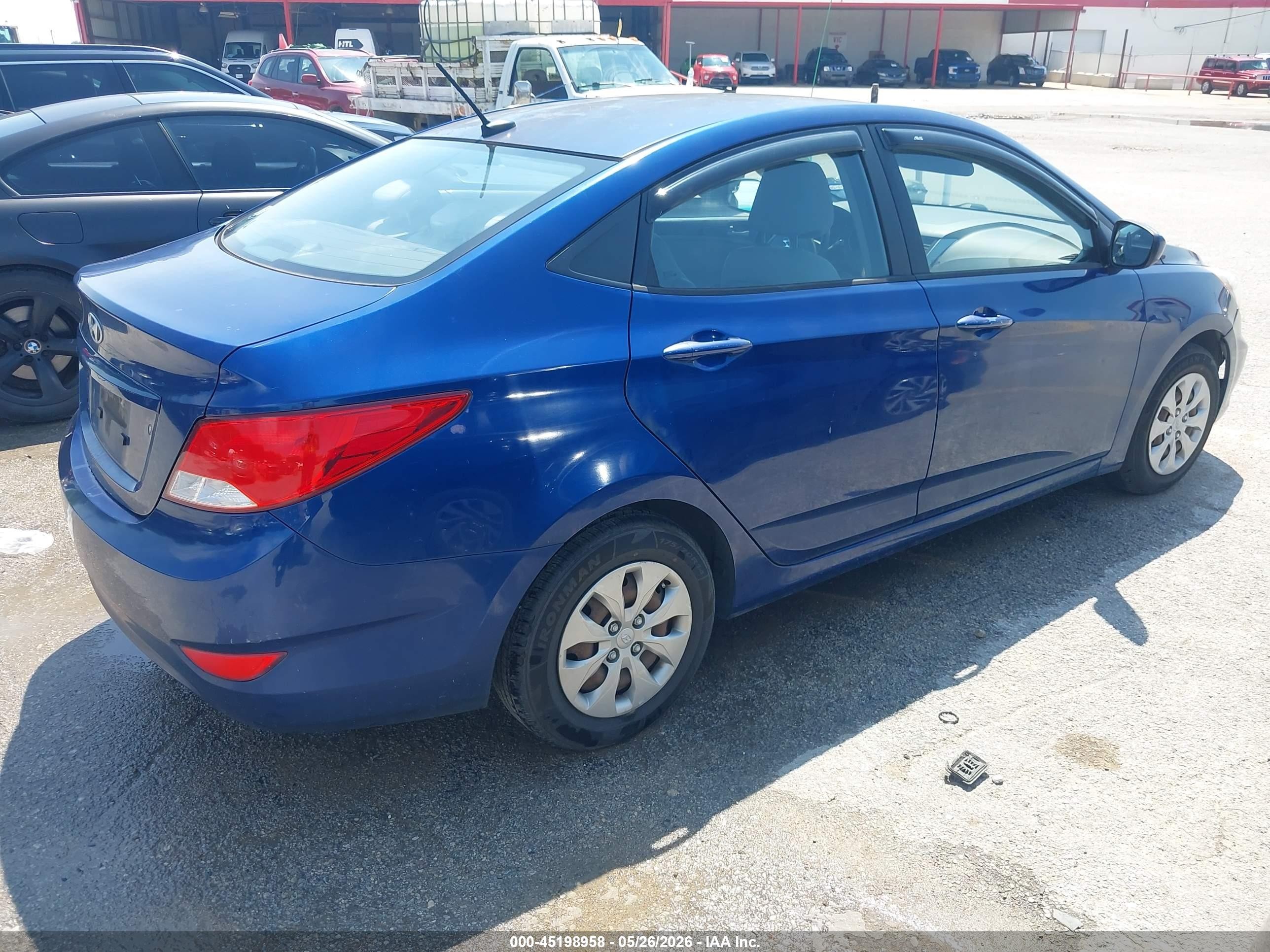 2015 Hyundai Accent Gls Blue vin: KMHCT4AE7FU816996