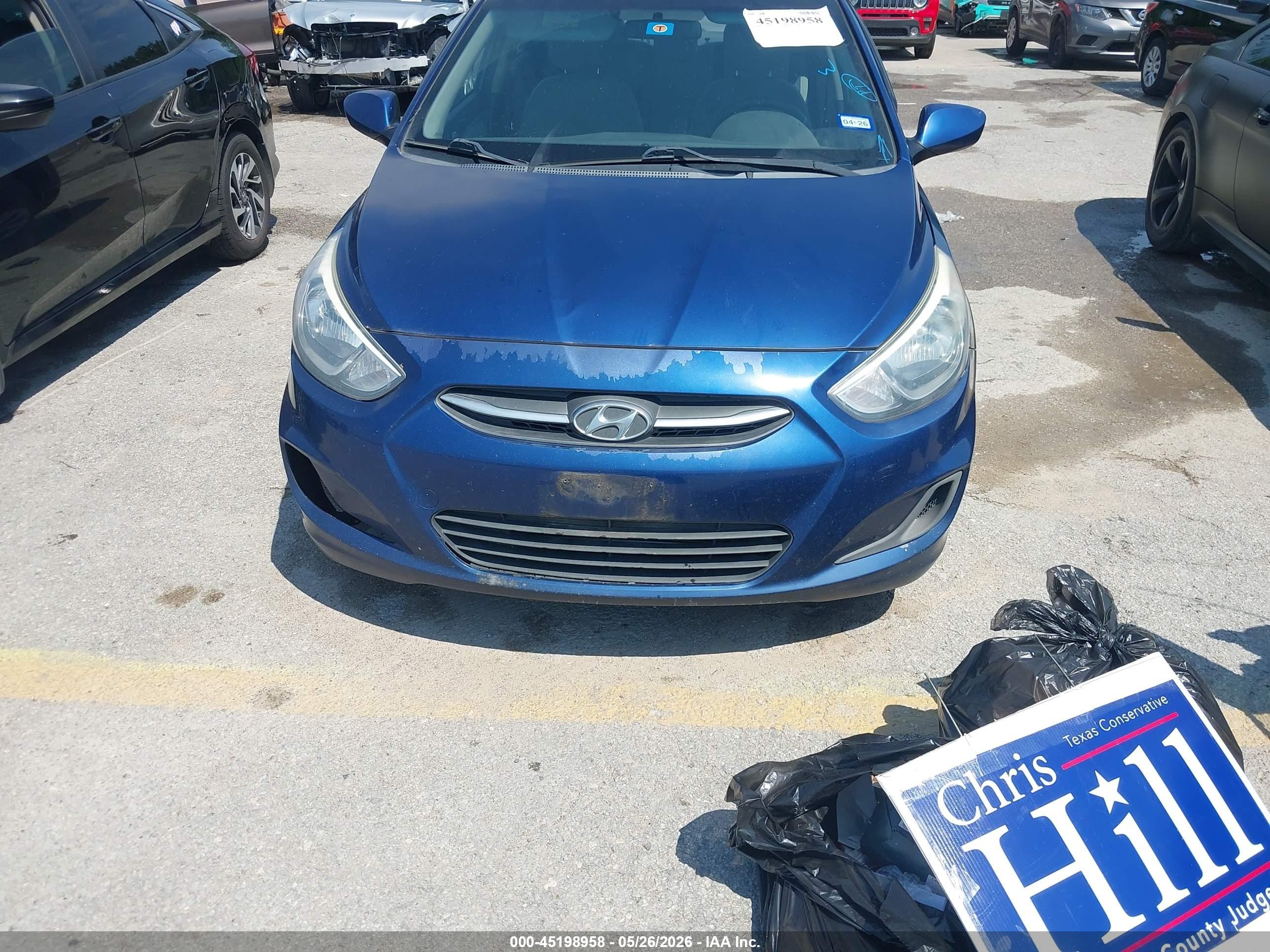 2015 Hyundai Accent Gls Blue vin: KMHCT4AE7FU816996
