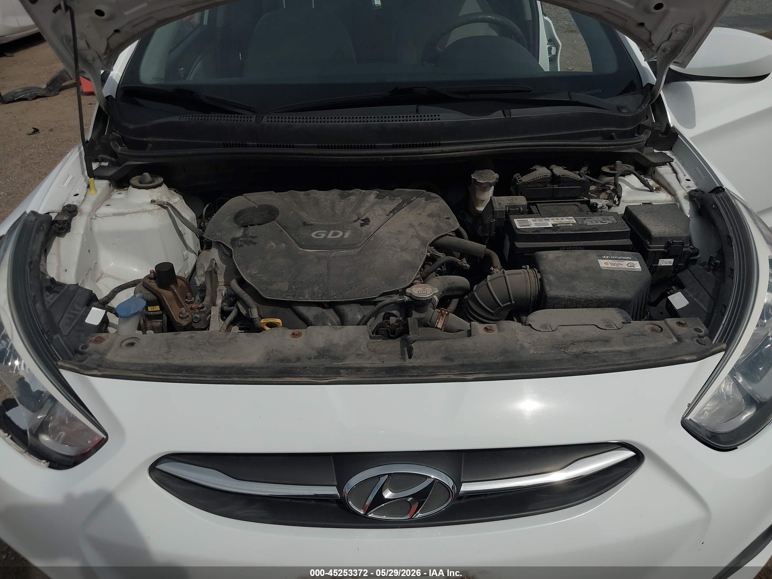 2015 Hyundai Accent Gls White vin: KMHCT4AE7FU876759