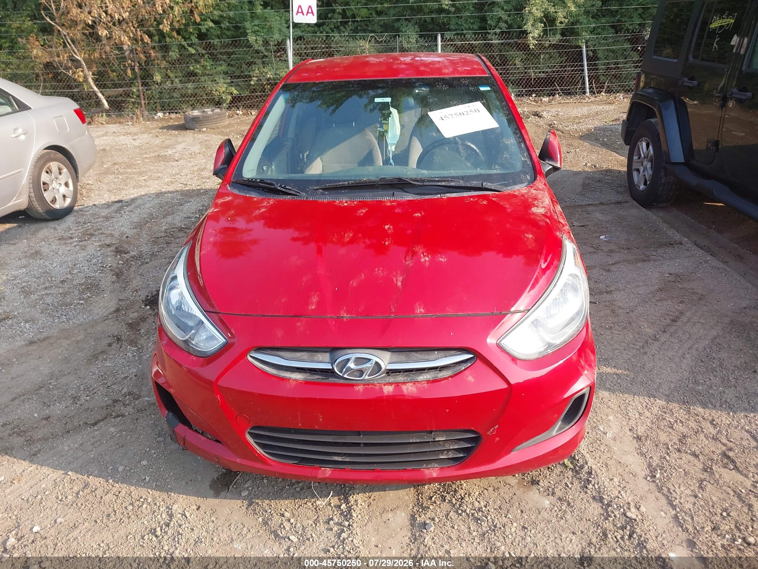 2015 Hyundai Accent Gls Red vin: KMHCT4AE7FU881637