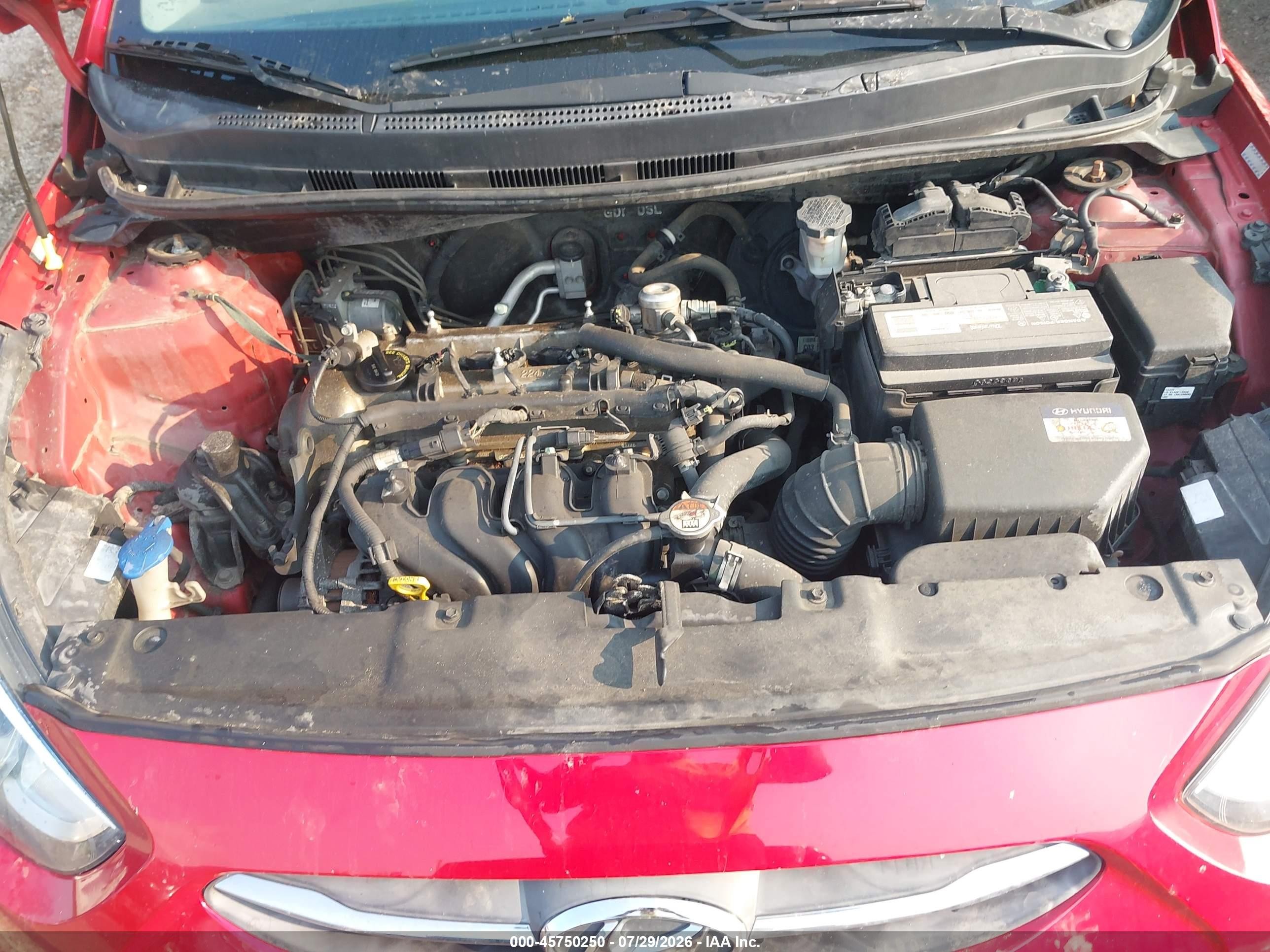 2015 Hyundai Accent Gls Red vin: KMHCT4AE7FU881637