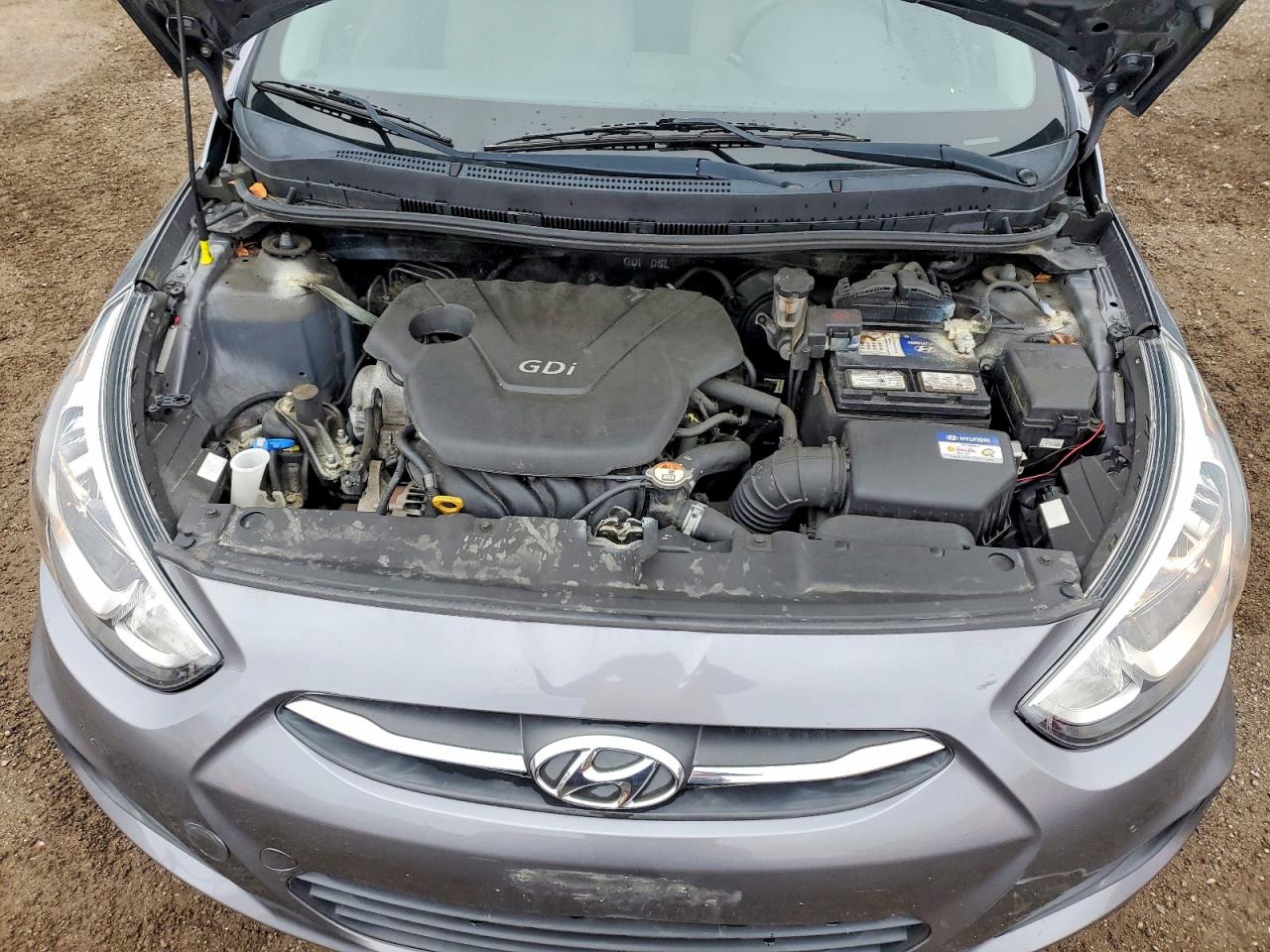 2015 Hyundai Accent Gray vin: KMHCT4AE7FU932148