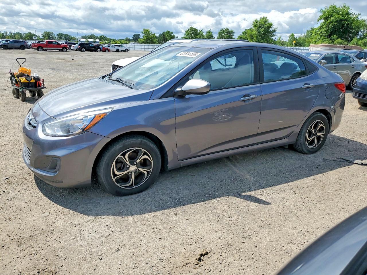 2015 Hyundai Accent Gls Gray vin: KMHCT4AE7FU938886