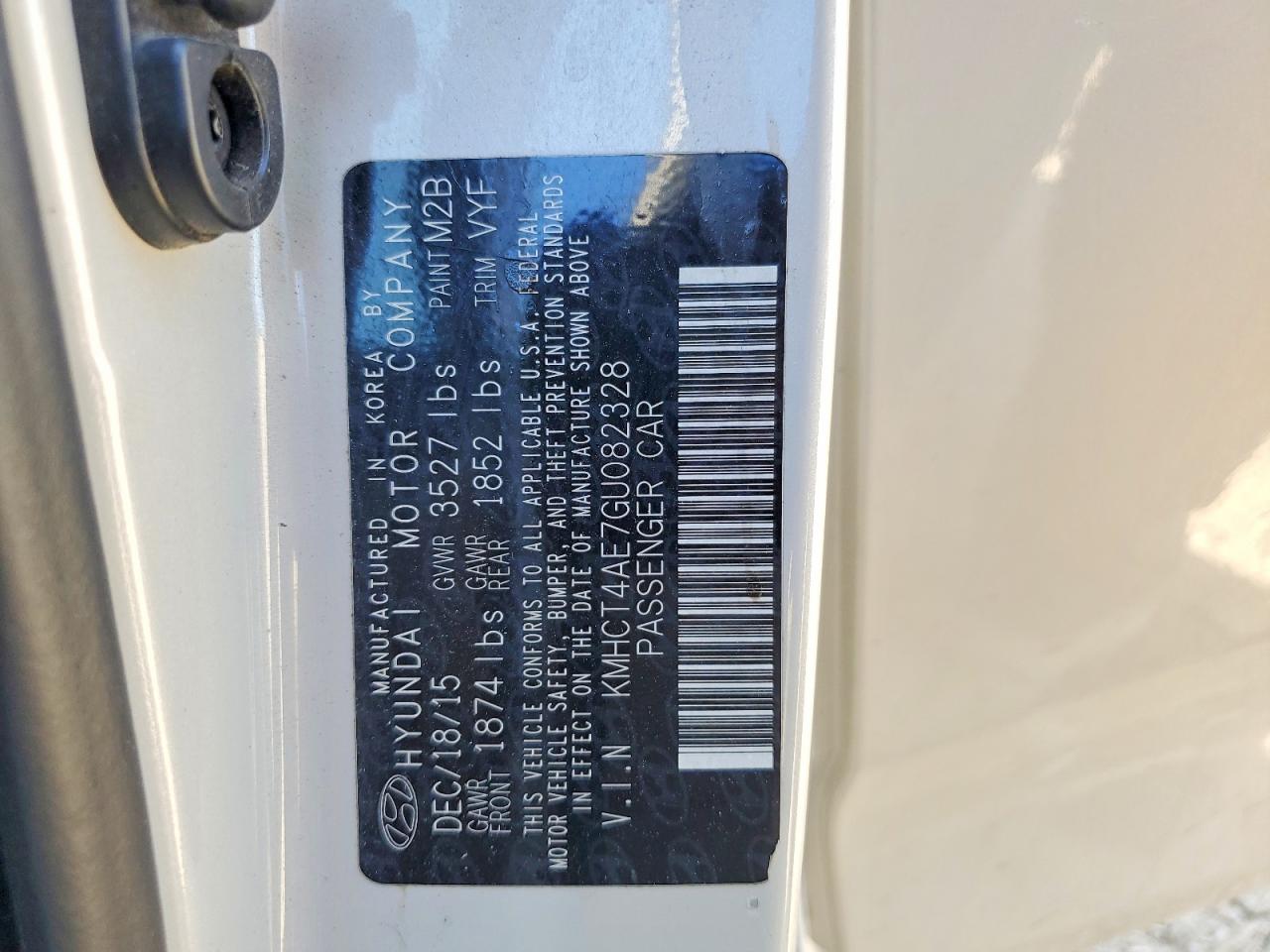 2016 Hyundai Accent Se Cream vin: KMHCT4AE7GU082328