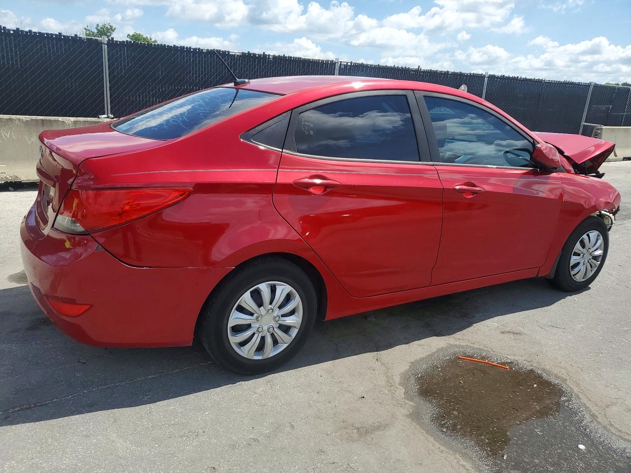 2016 Hyundai Accent Se Красный vin: KMHCT4AE7GU158419