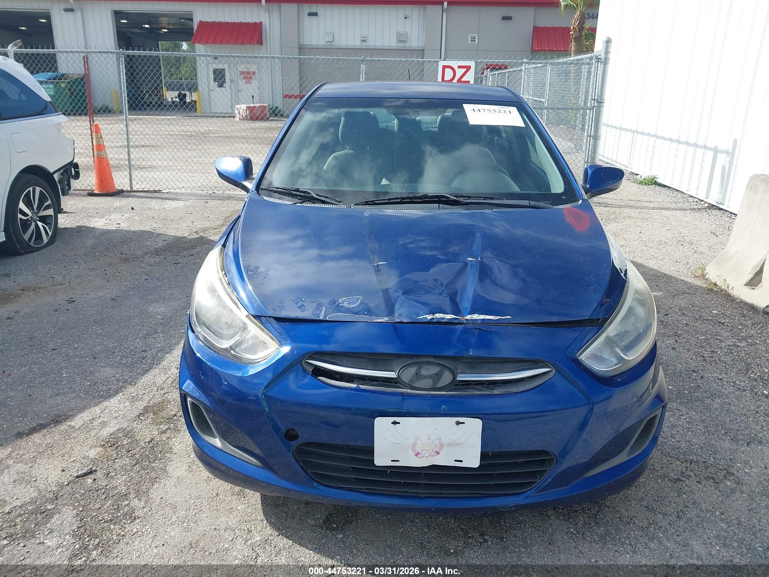 2016 Hyundai Accent Se Синий vin: KMHCT4AE7GU983473