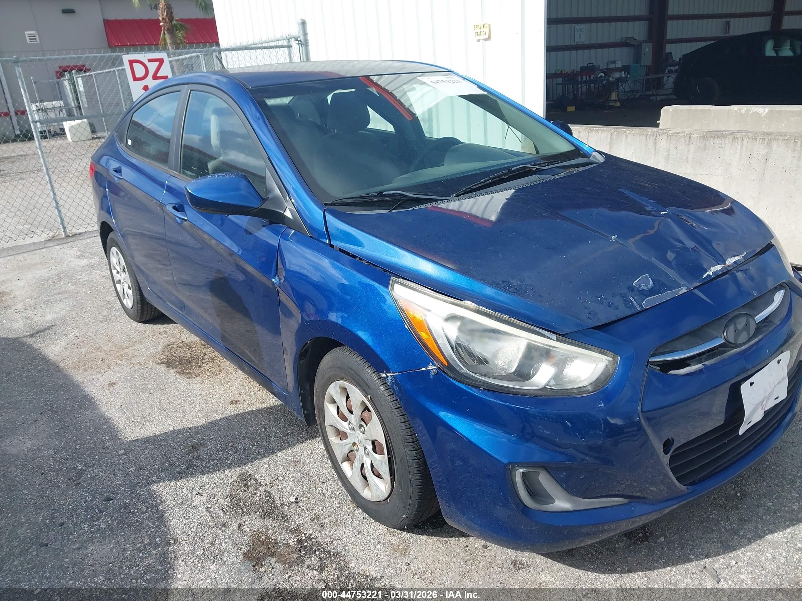 2016 Hyundai Accent Se Синий vin: KMHCT4AE7GU983473