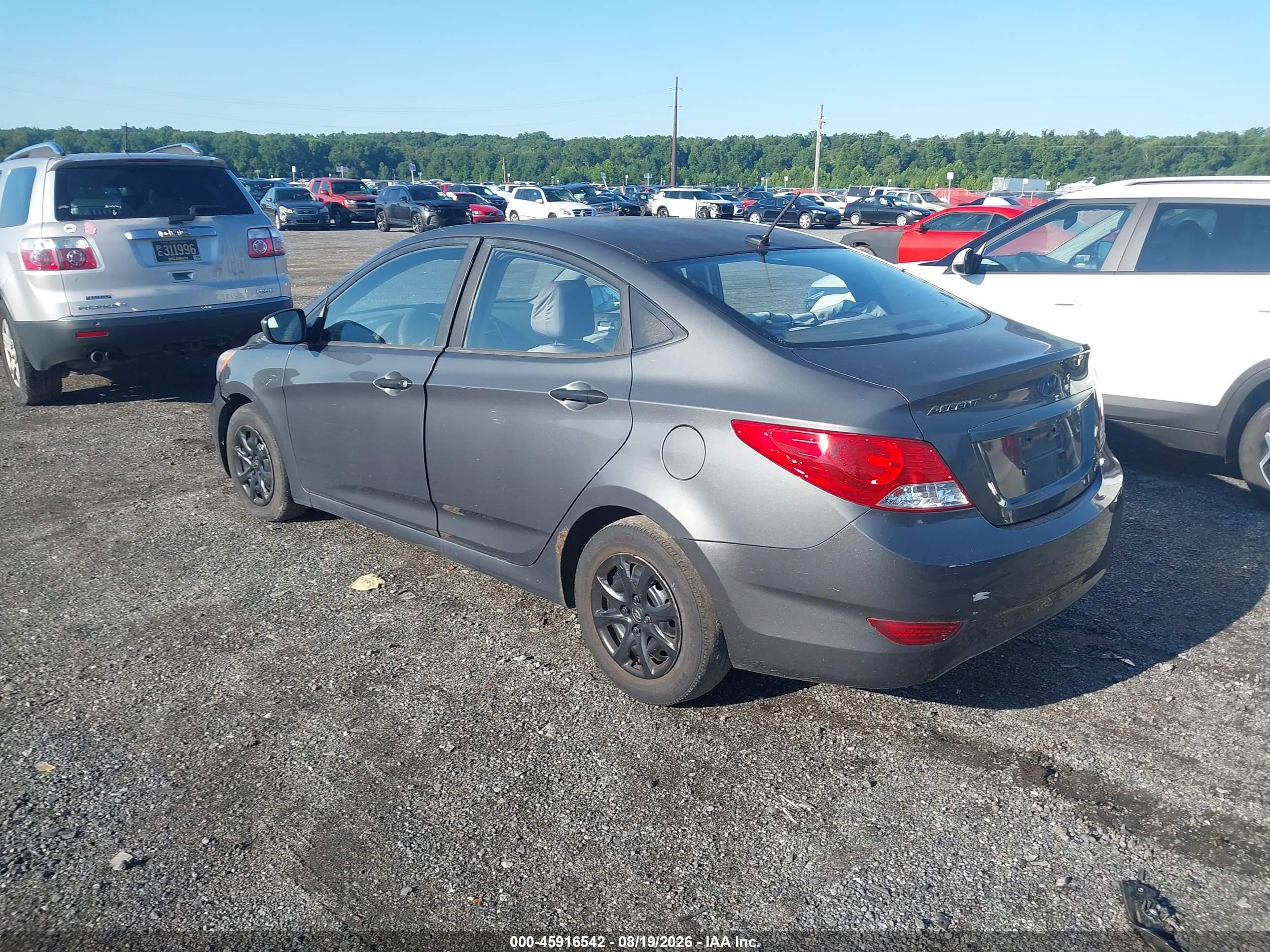 2012 Hyundai Accent Gls Gray vin: KMHCT4AE8CU051583