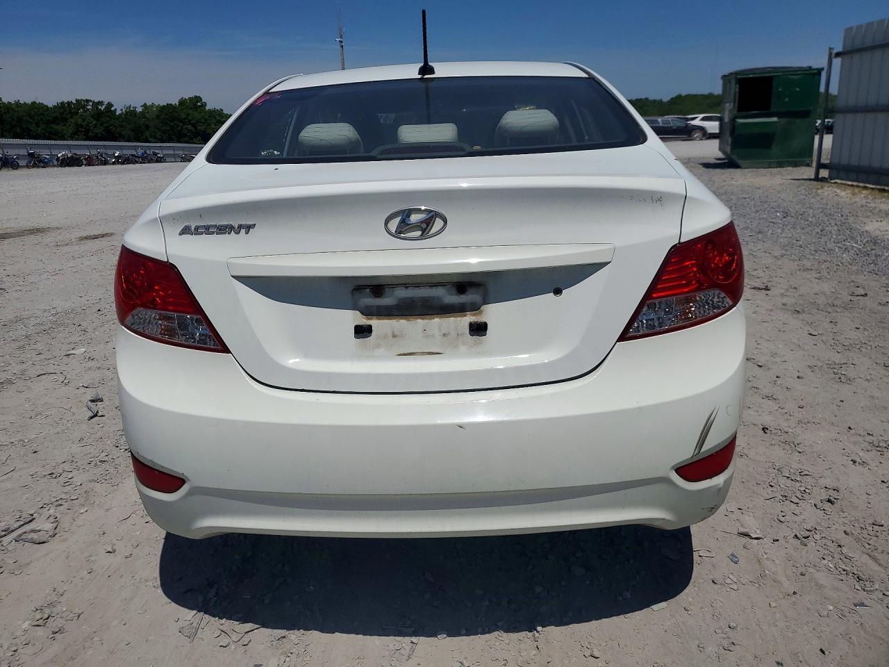 2012 Hyundai Accent Gls White vin: KMHCT4AE8CU054080