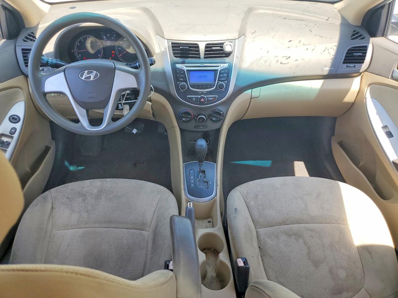 2012 Hyundai Accent Gls White vin: KMHCT4AE8CU054080