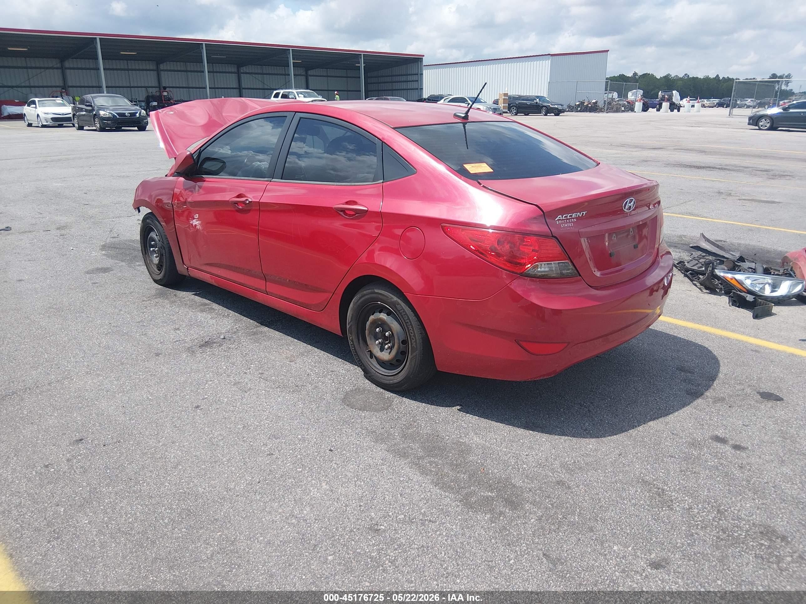 2012 Hyundai Accent Gls Red vin: KMHCT4AE8CU187910