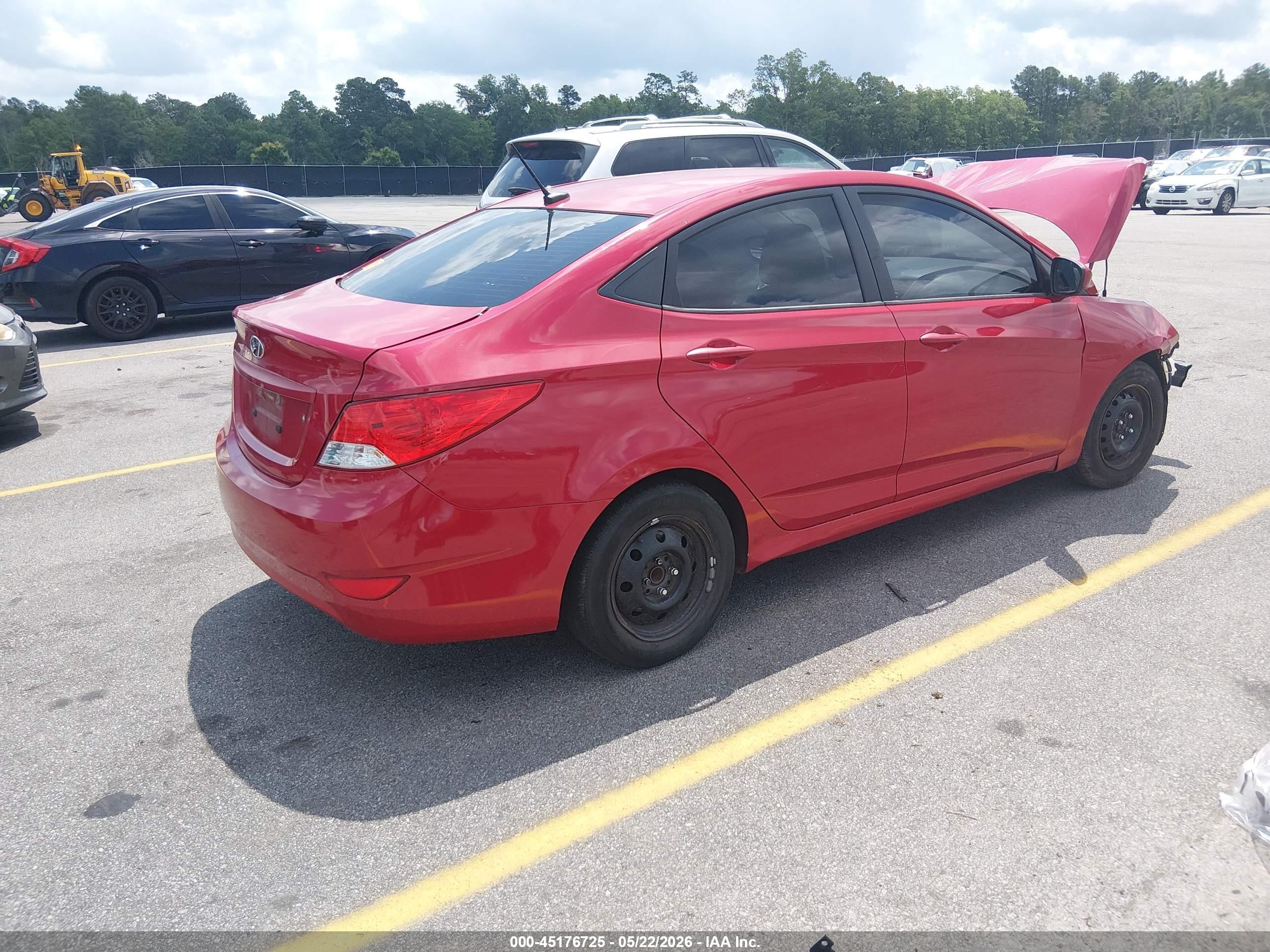 2012 Hyundai Accent Gls Red vin: KMHCT4AE8CU187910