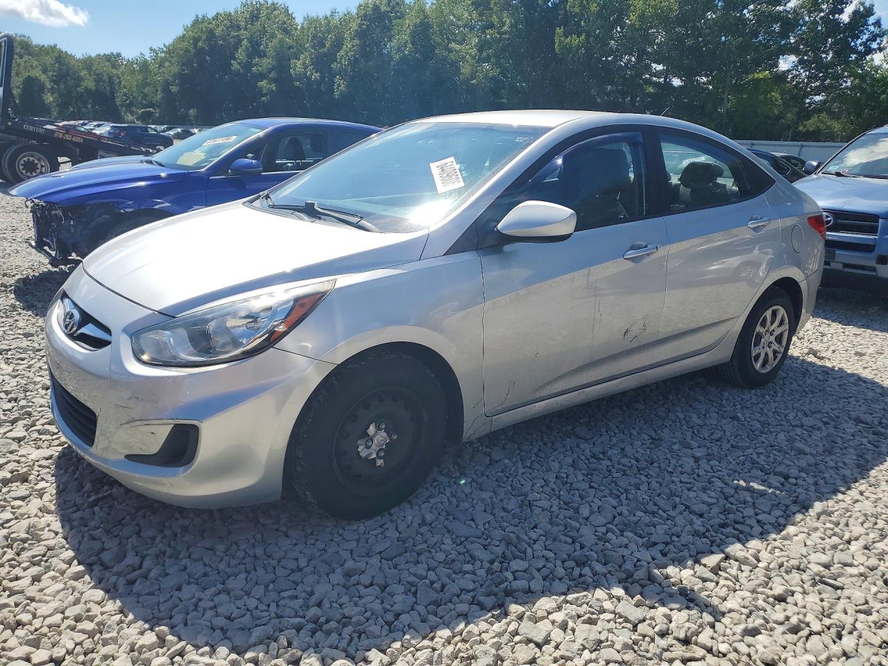 2012 Hyundai Accent Gls Silver vin: KMHCT4AE8CU265215
