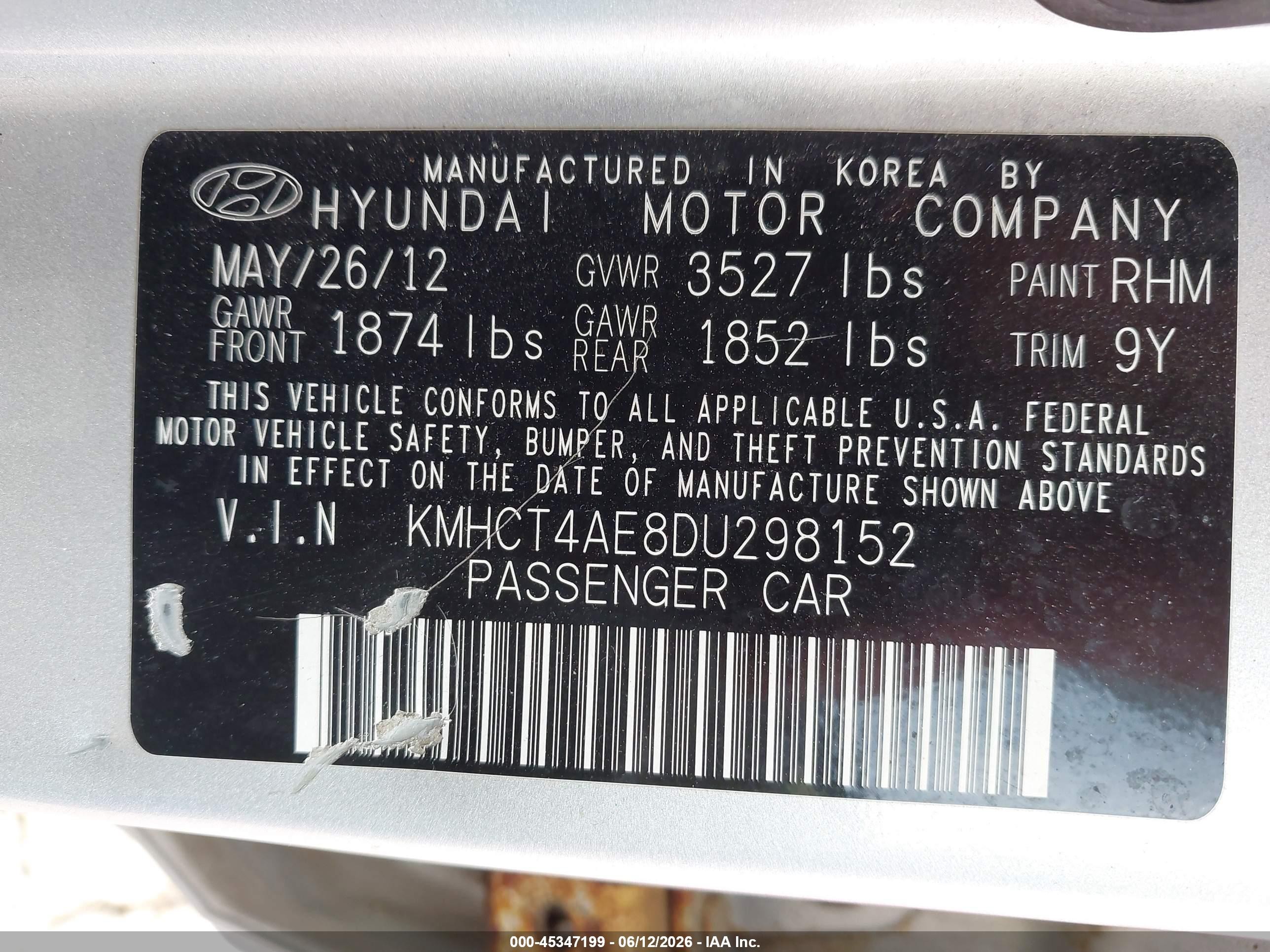 2013 Hyundai Accent Gls Silver vin: KMHCT4AE8DU298152