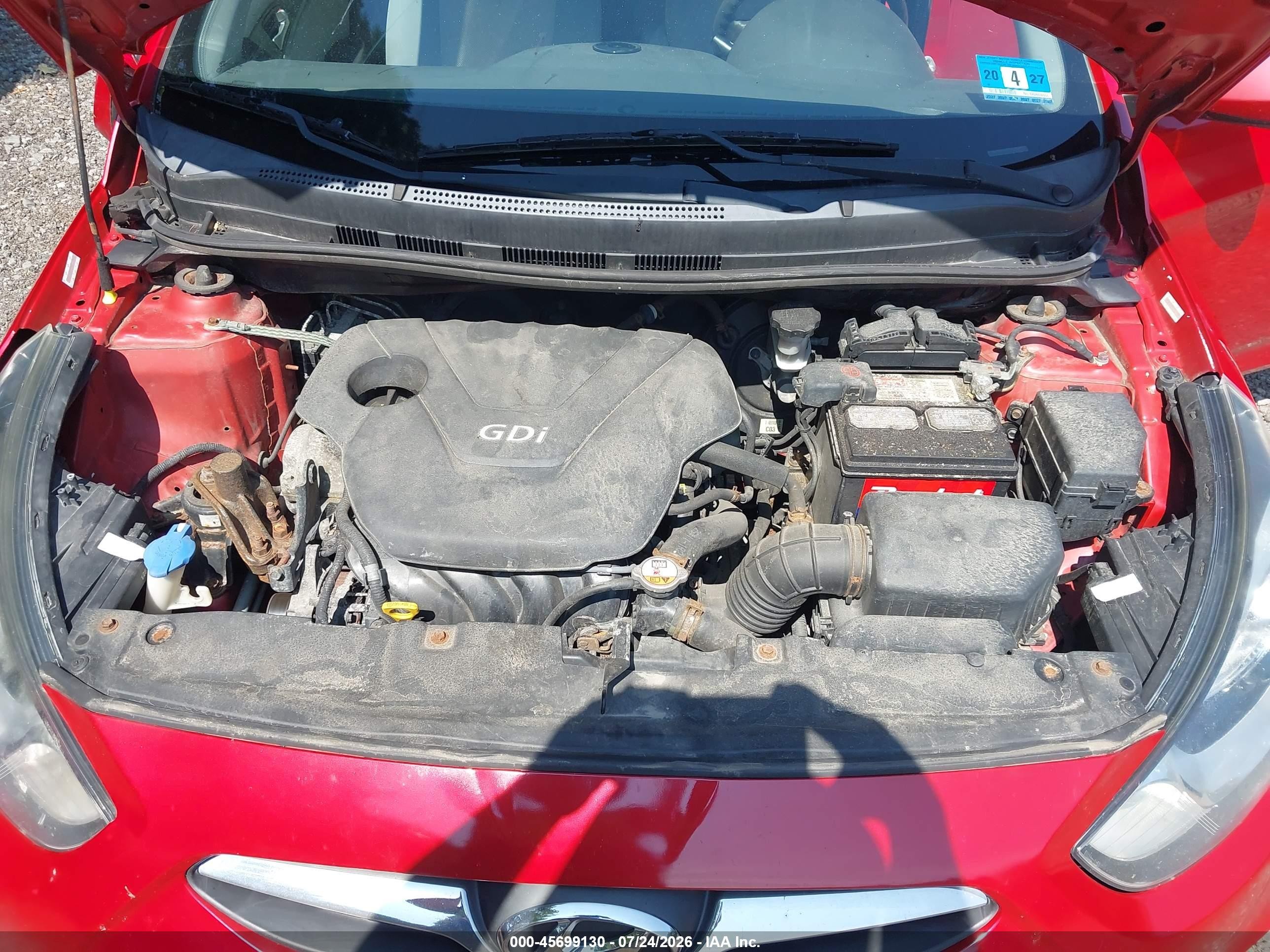 2013 Hyundai Accent Gls Red vin: KMHCT4AE8DU342585