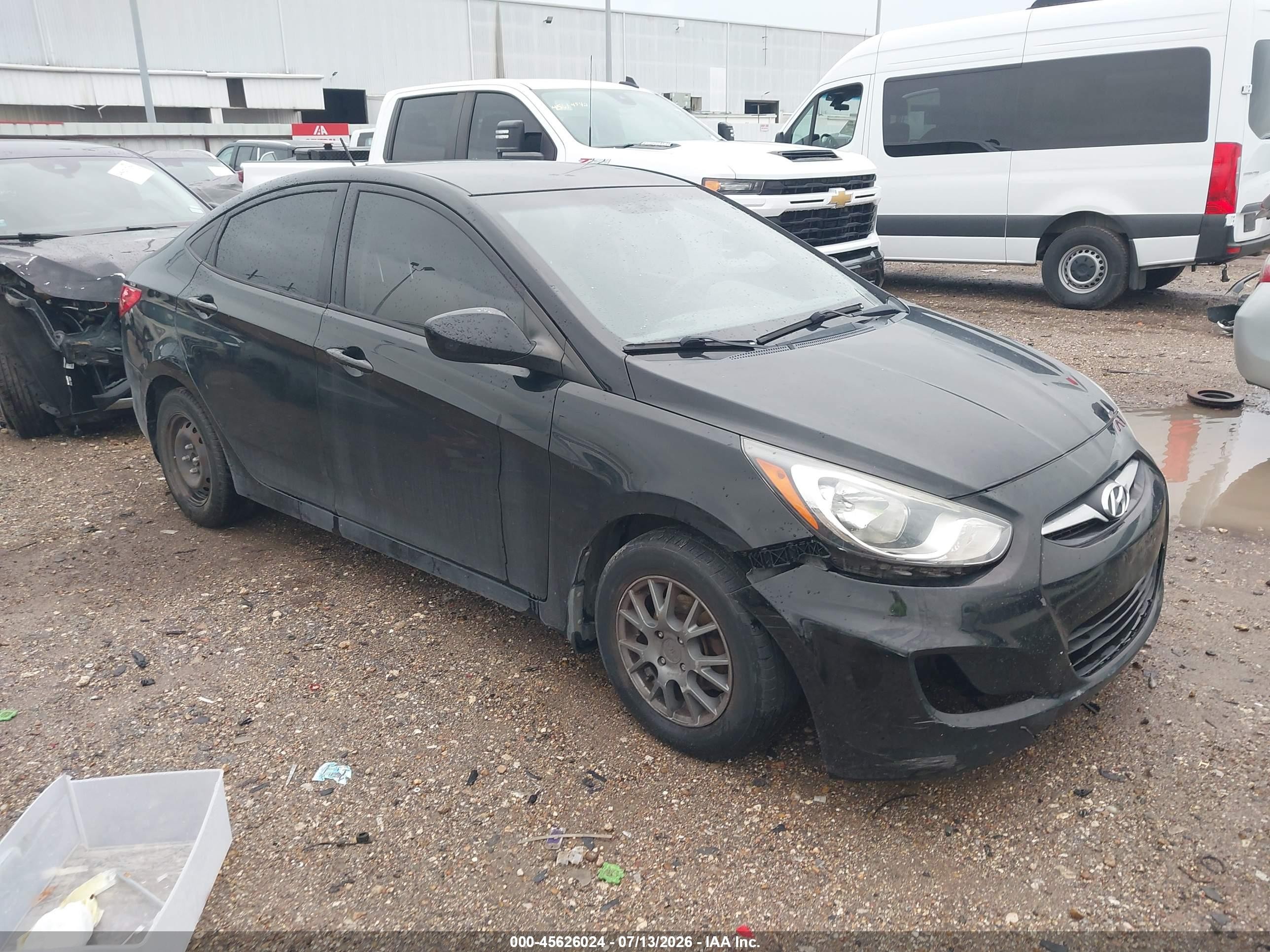 2013 Hyundai Accent Gls Black vin: KMHCT4AE8DU397540