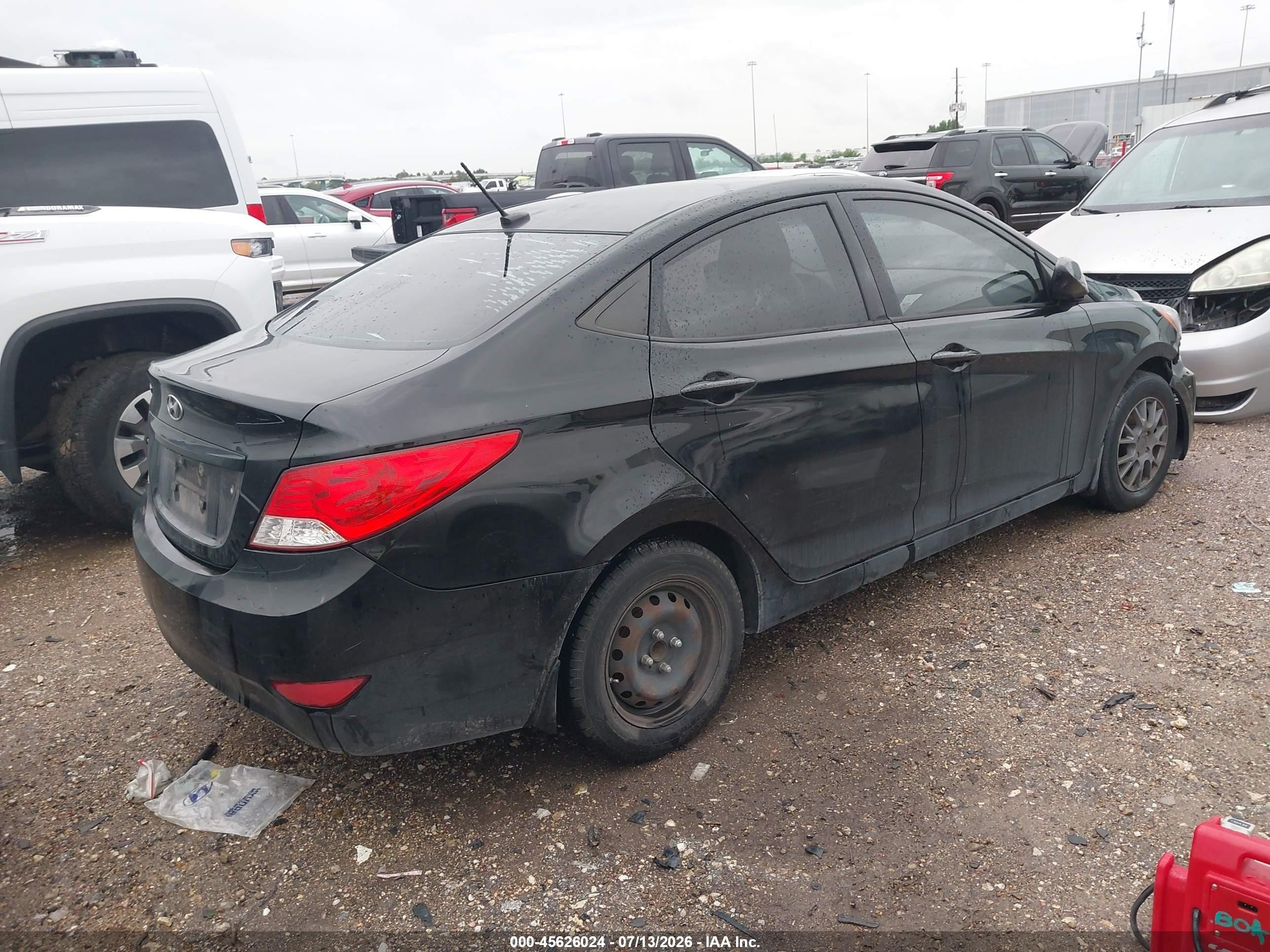 2013 Hyundai Accent Gls Black vin: KMHCT4AE8DU397540