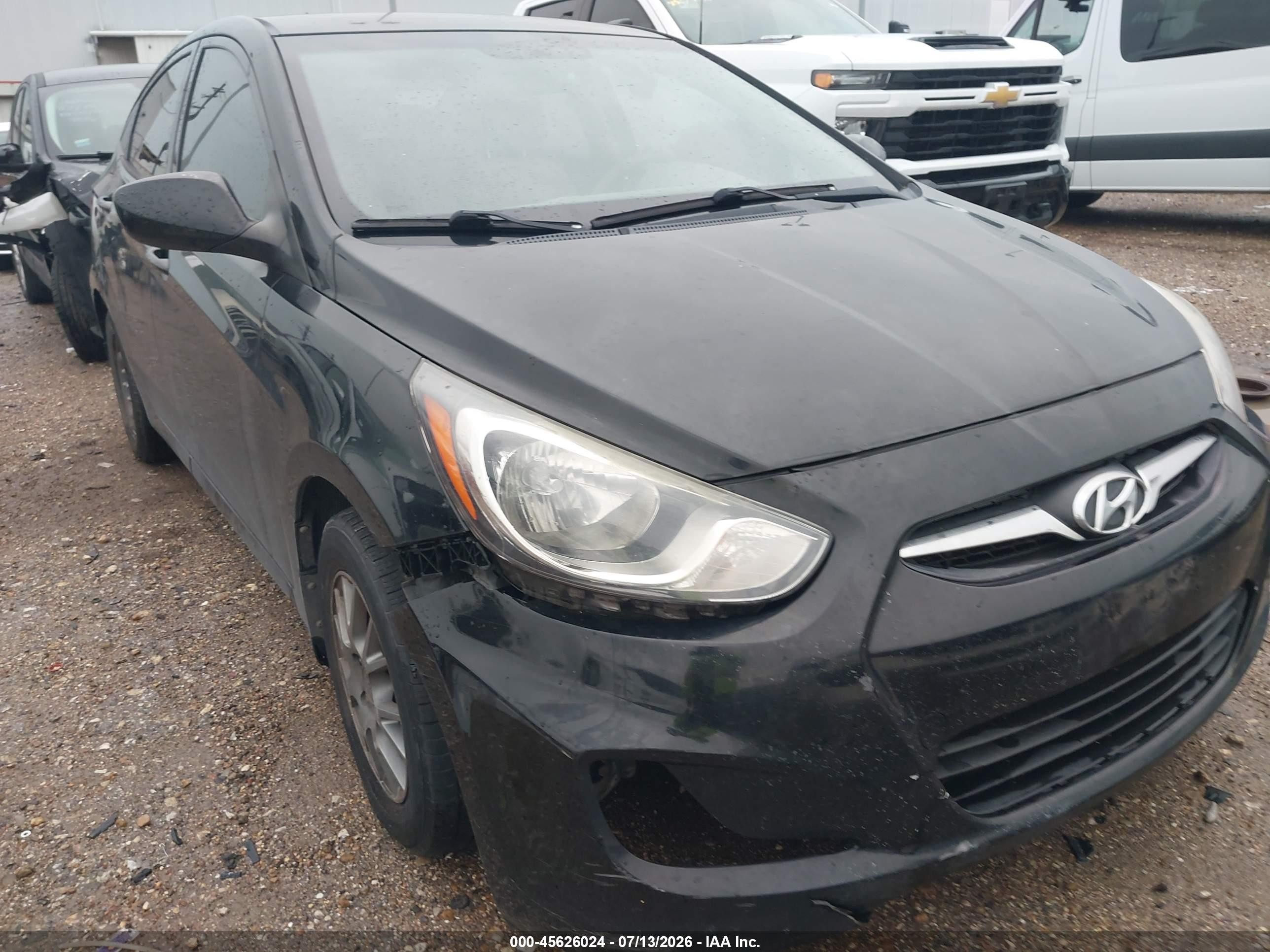 2013 Hyundai Accent Gls Black vin: KMHCT4AE8DU397540