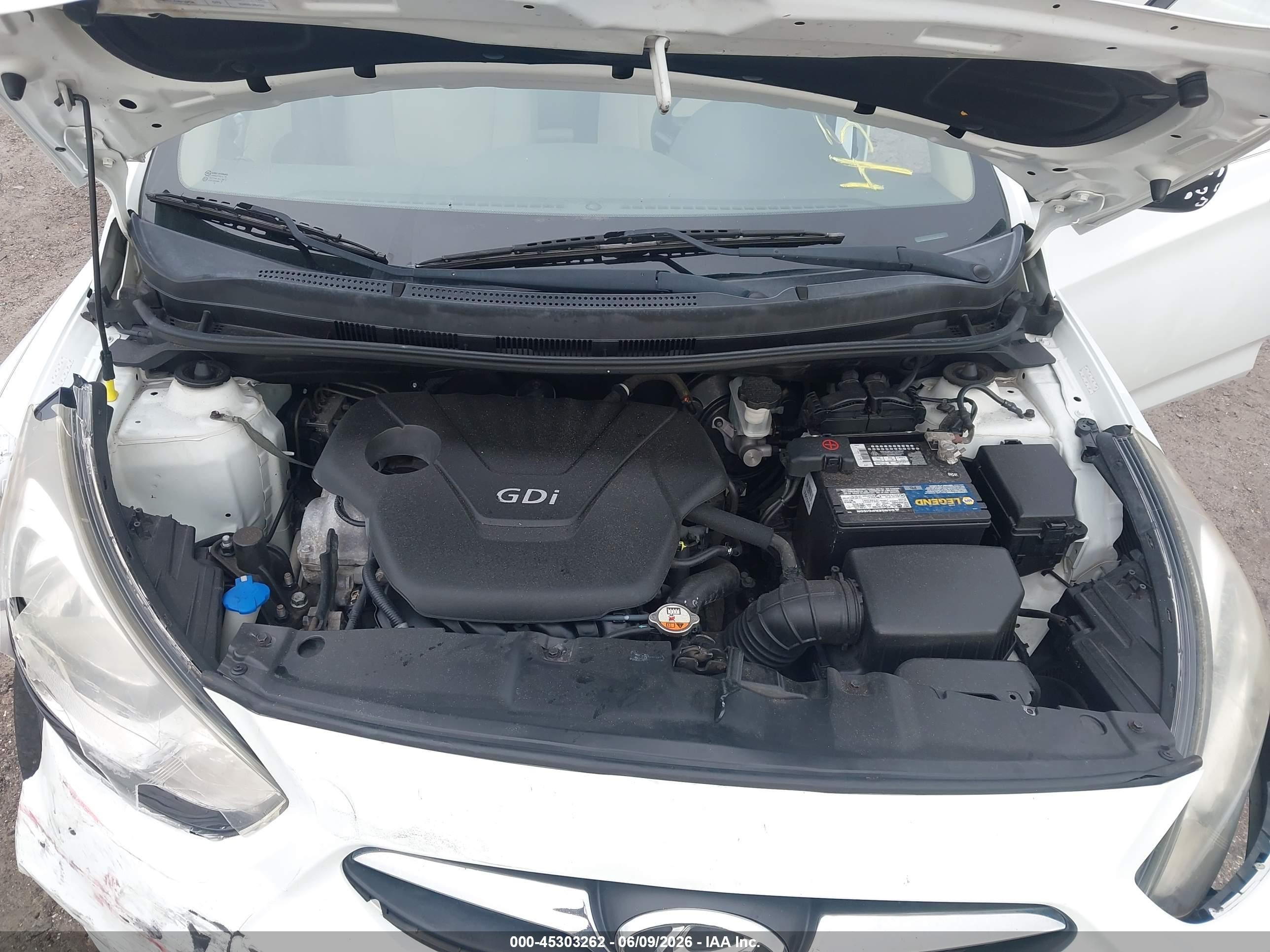 2013 Hyundai Accent Gls White vin: KMHCT4AE8DU421531