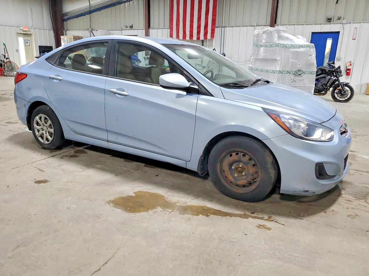 2013 Hyundai Accent Gls Blue vin: KMHCT4AE8DU582414