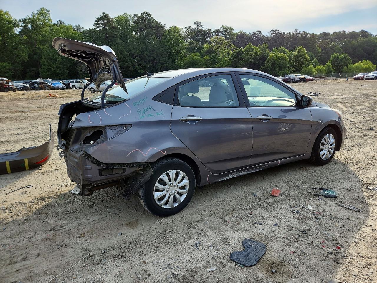 2014 Hyundai Accent Gls Серый vin: KMHCT4AE8EU588389