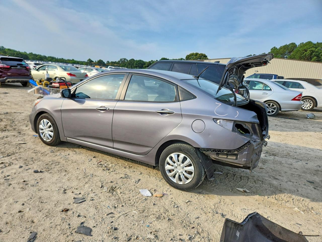 2014 Hyundai Accent Gls Серый vin: KMHCT4AE8EU588389