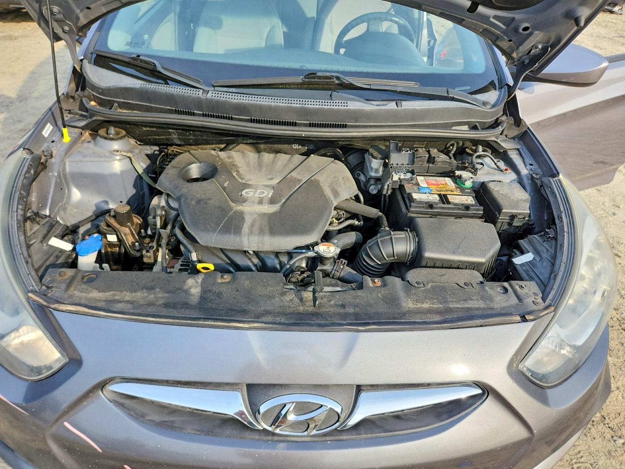 2014 Hyundai Accent Gls Серый vin: KMHCT4AE8EU588389
