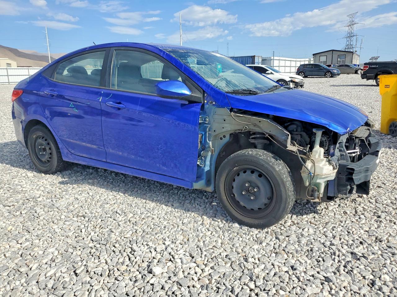 2014 Hyundai Accent Gls Синий vin: KMHCT4AE8EU623576