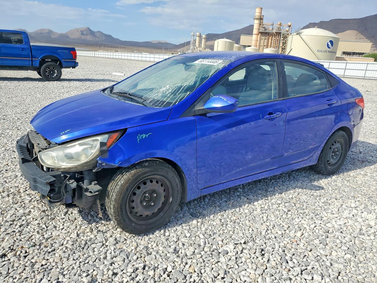 2014 Hyundai Accent Gls Blue vin: KMHCT4AE8EU623576
