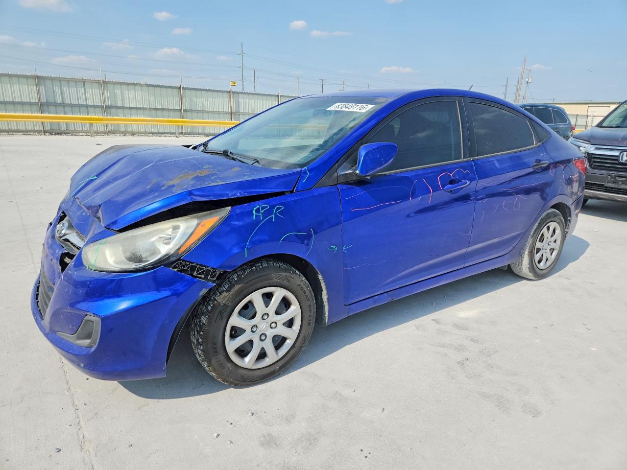 2014 Hyundai Accent Gls Blue vin: KMHCT4AE8EU662300