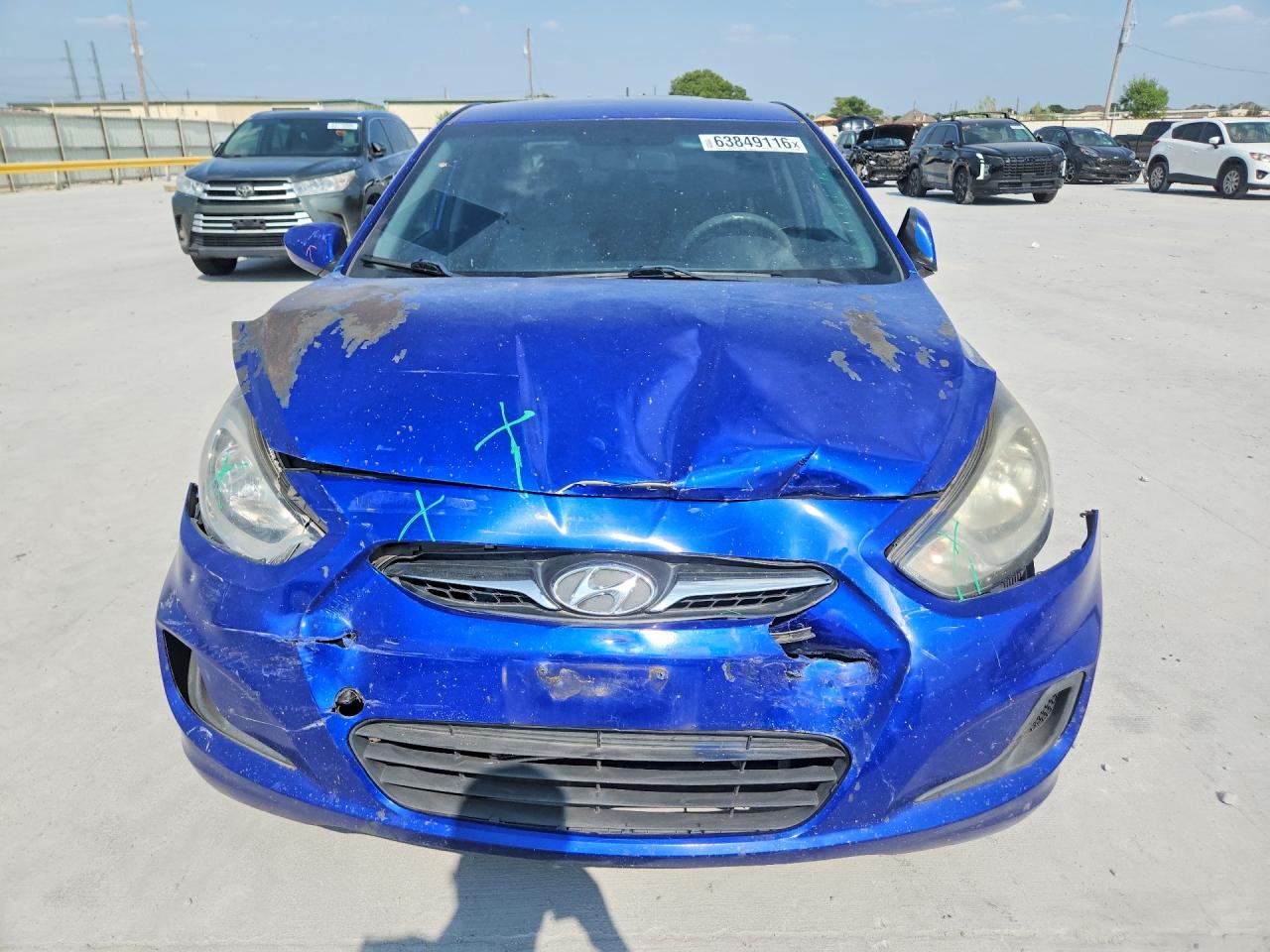 2014 Hyundai Accent Gls Blue vin: KMHCT4AE8EU662300