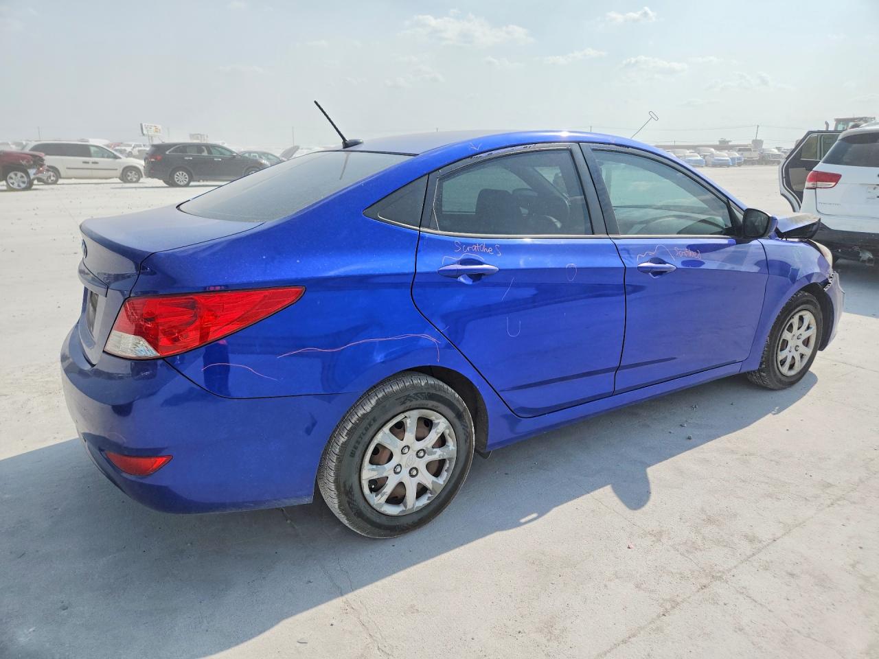 2014 Hyundai Accent Gls Blue vin: KMHCT4AE8EU662300