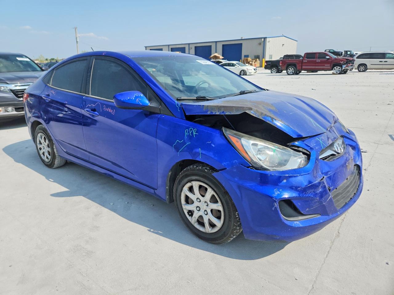 2014 Hyundai Accent Gls Blue vin: KMHCT4AE8EU662300
